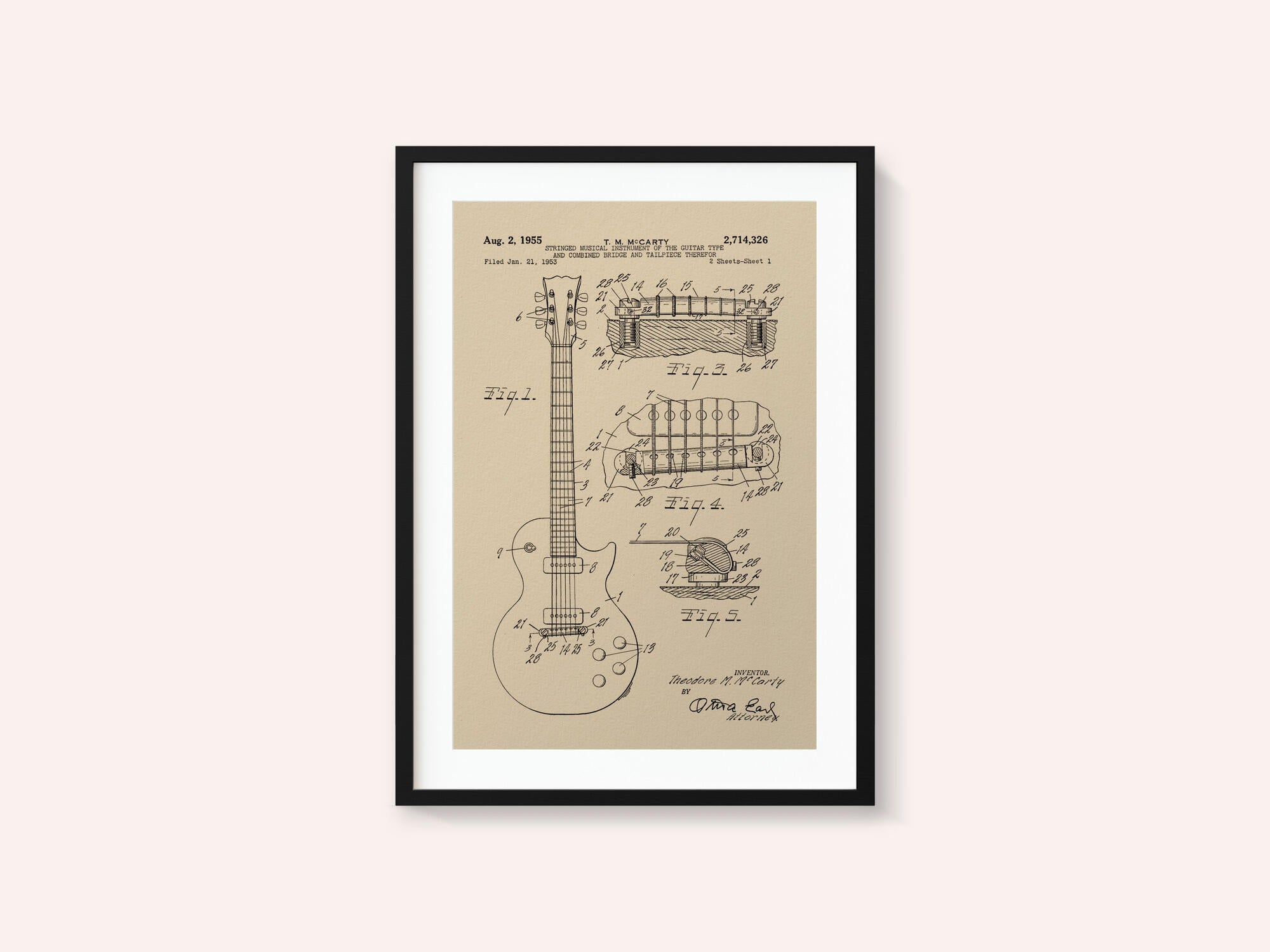Electric Guitar Patent 1955
