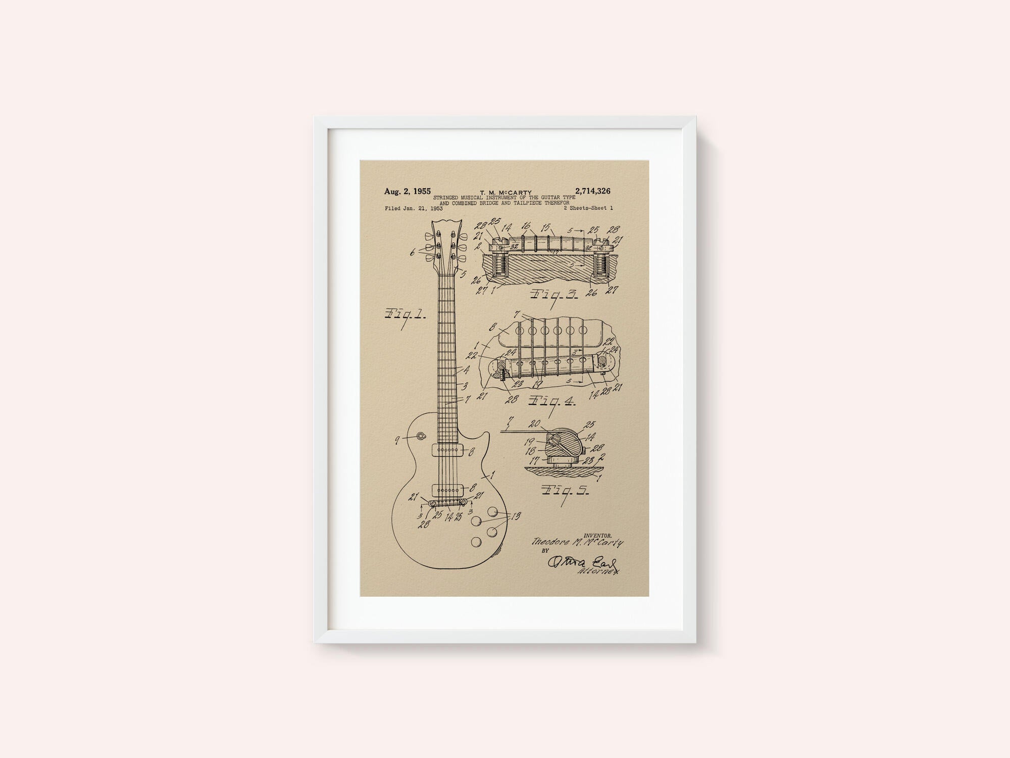 Electric Guitar Patent 1955