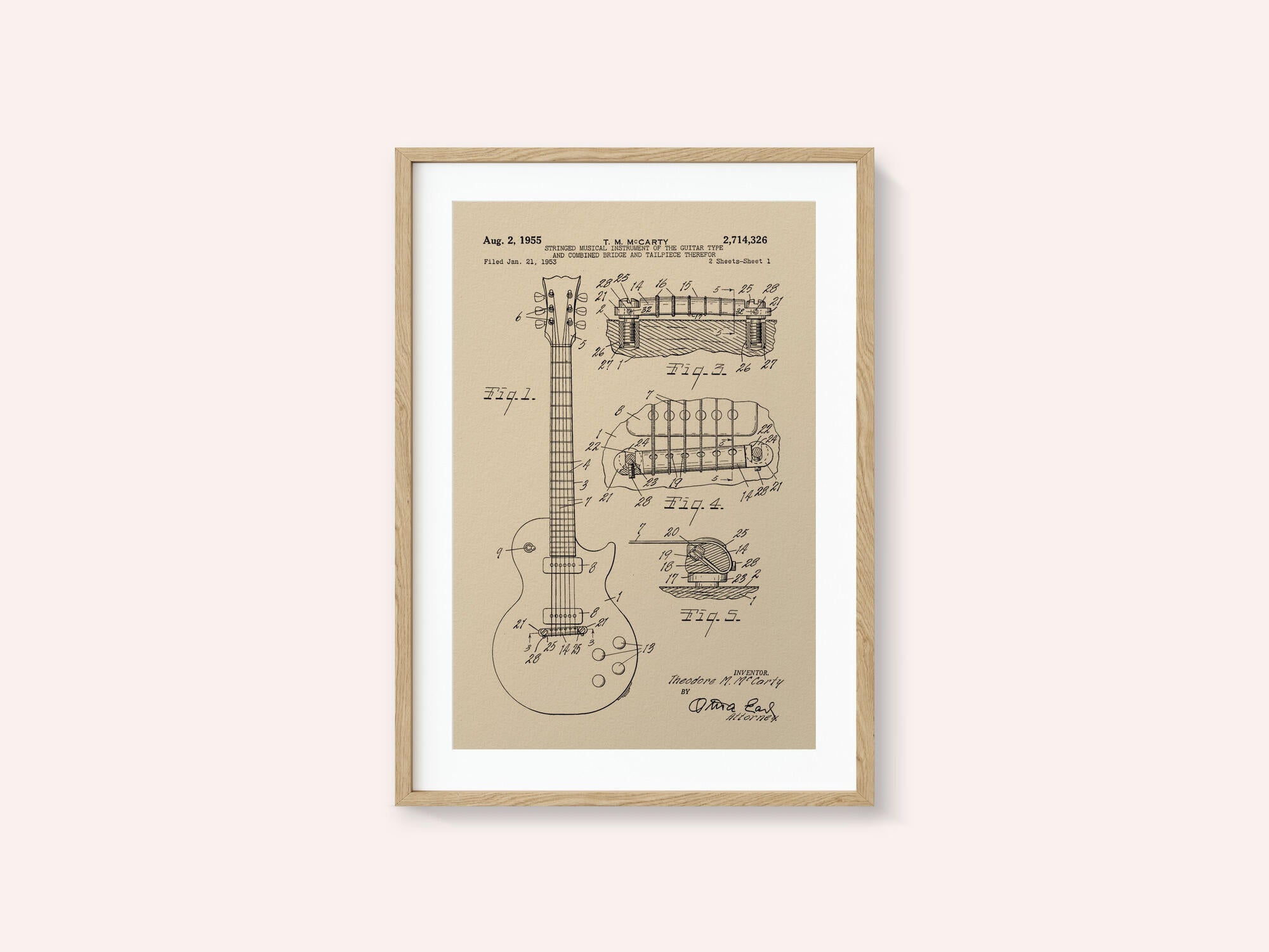 Electric Guitar Patent 1955