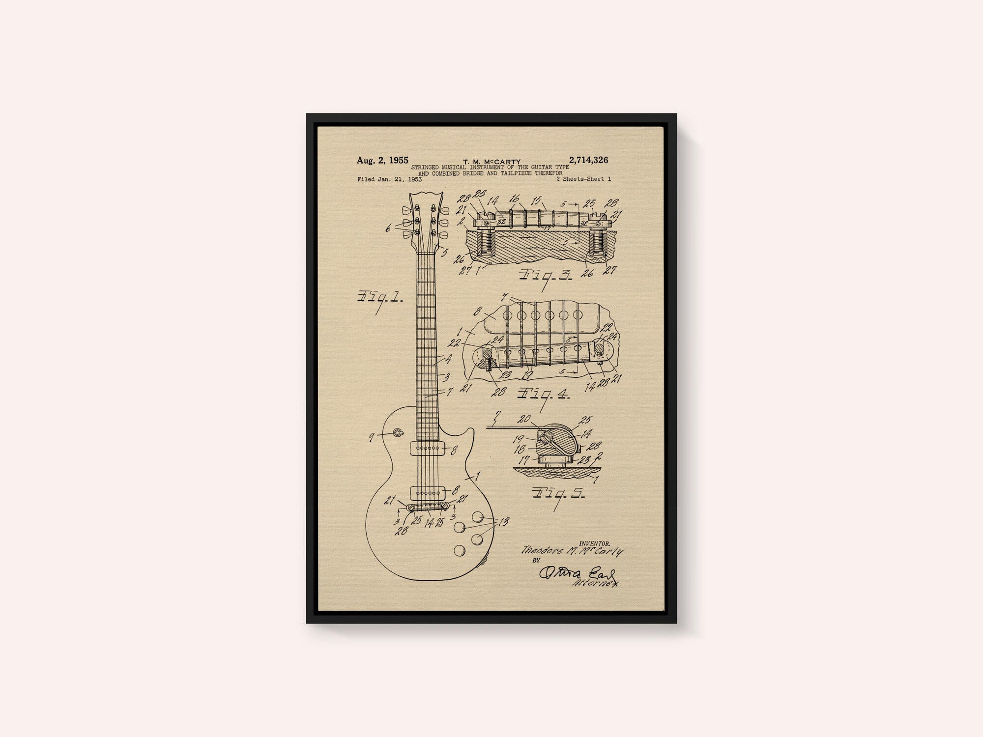 Electric Guitar Patent 1955