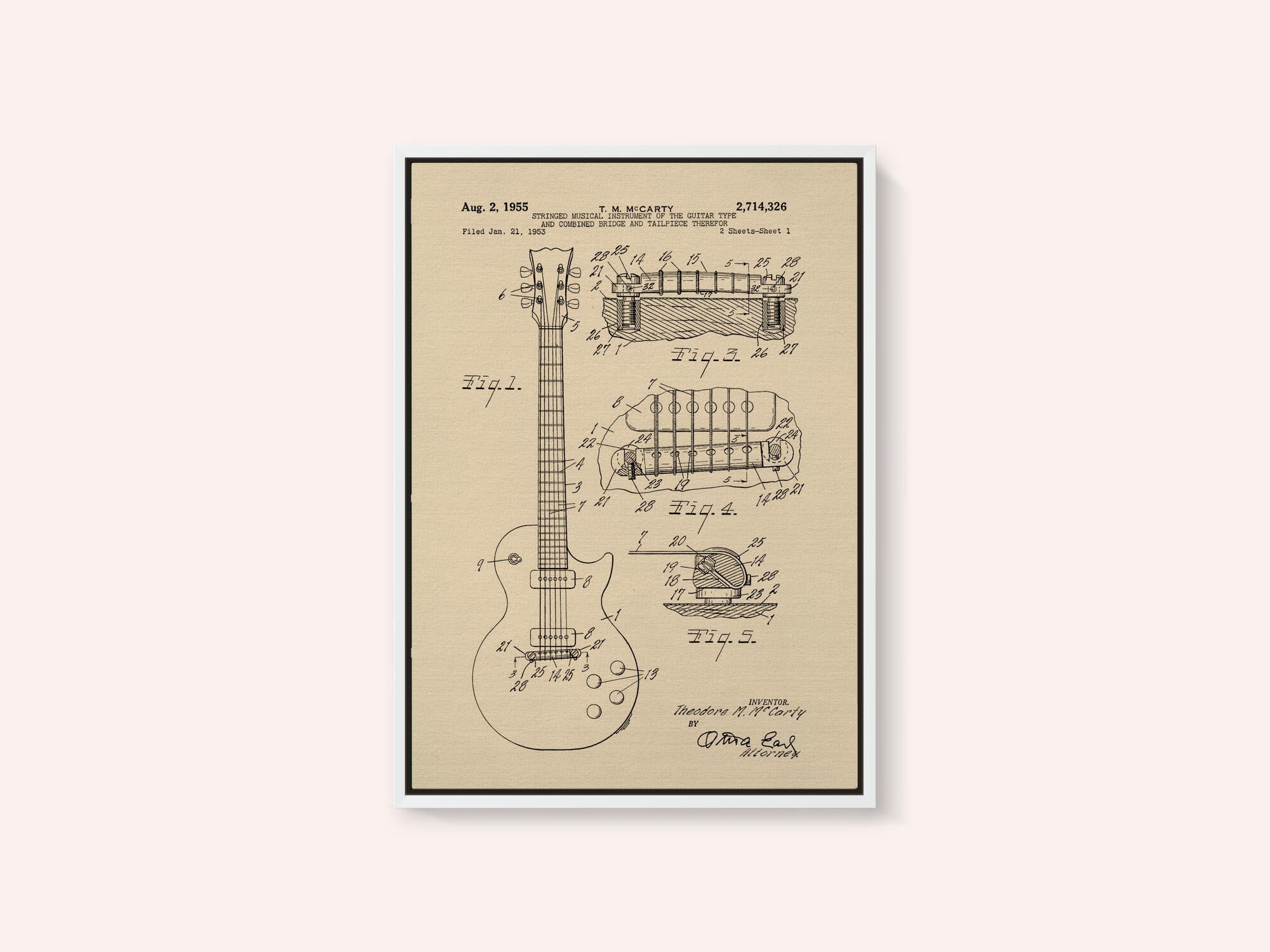 Electric Guitar Patent 1955