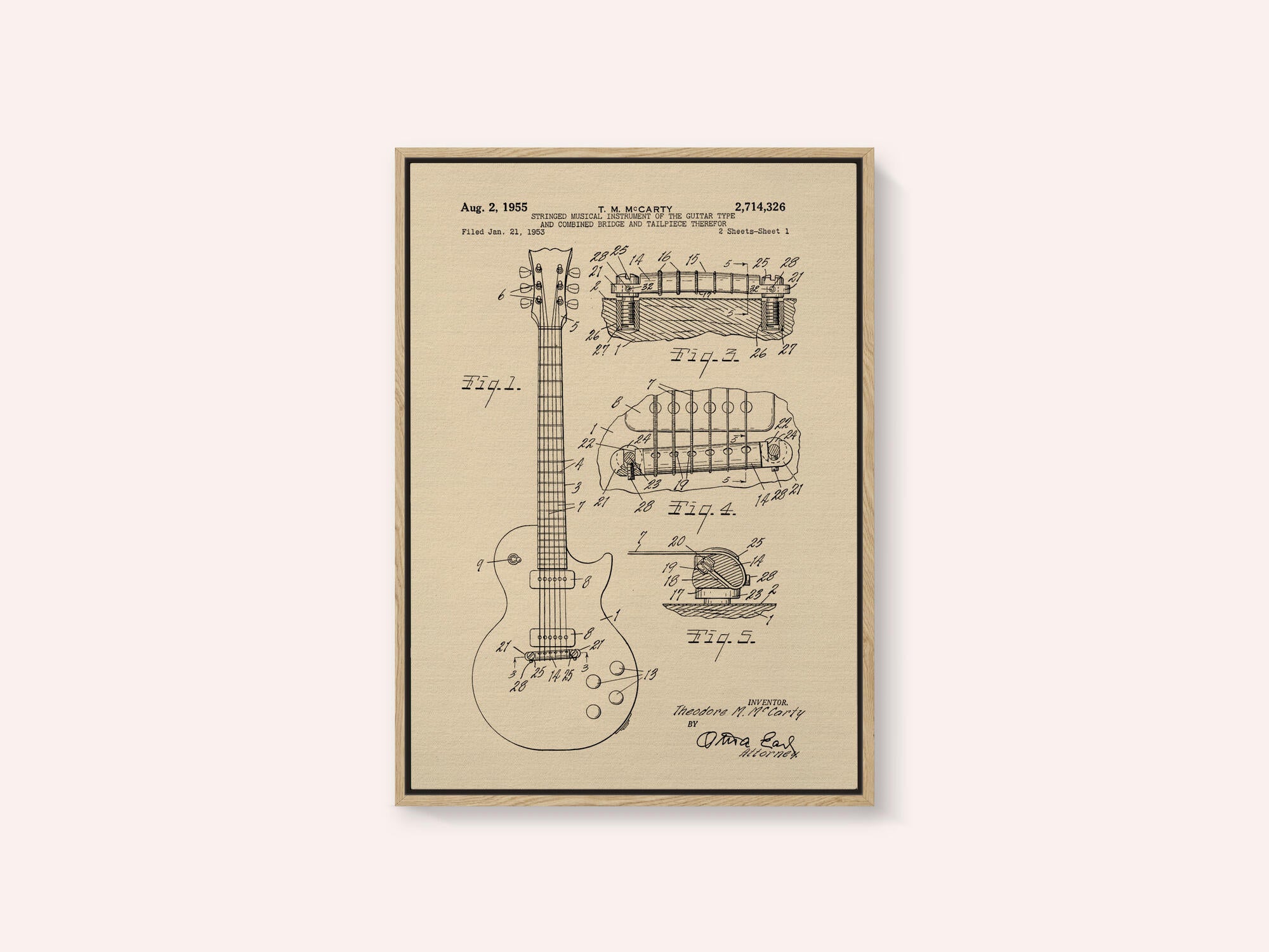 Electric Guitar Patent 1955
