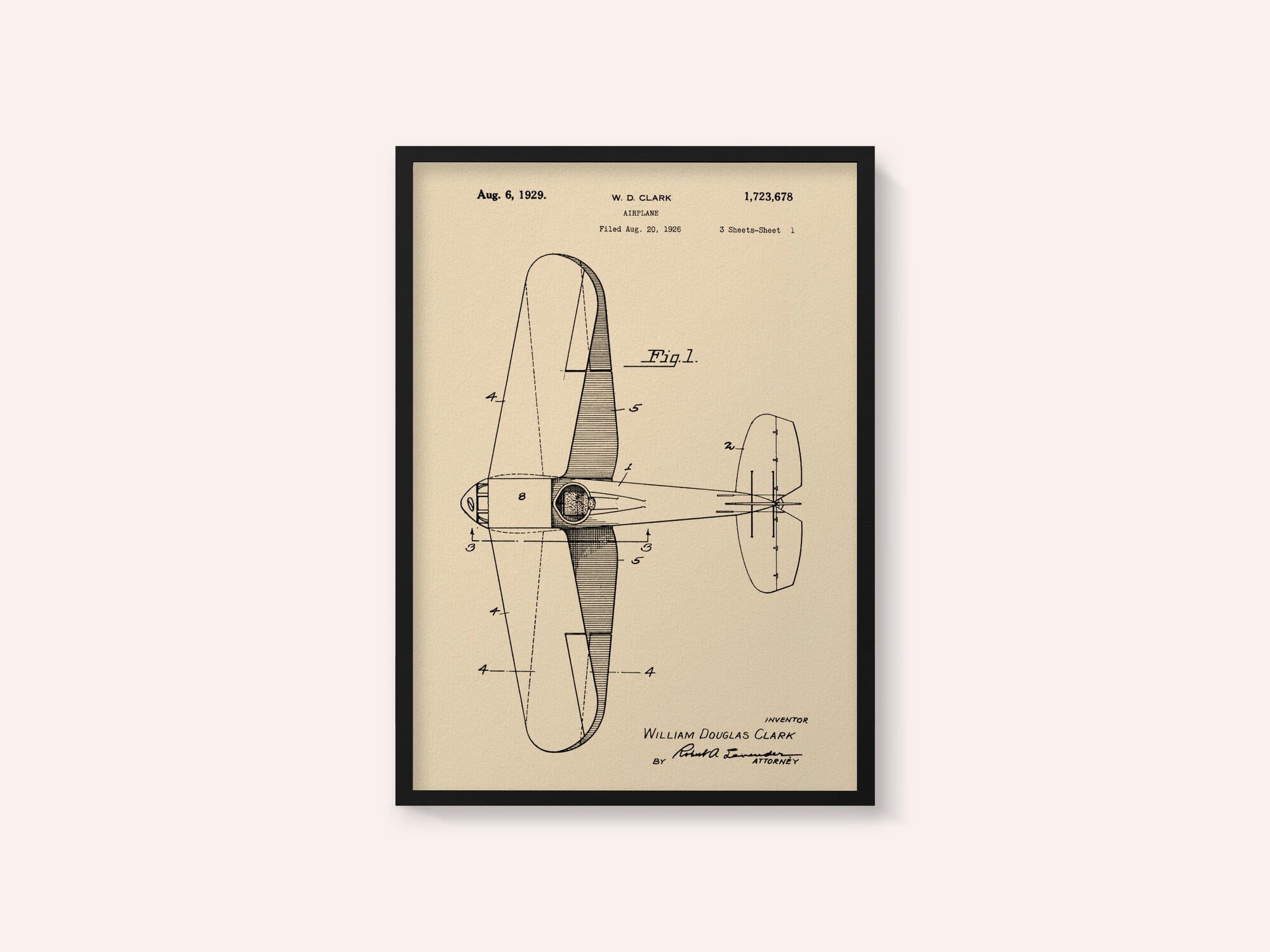 Airplane Patent 1929