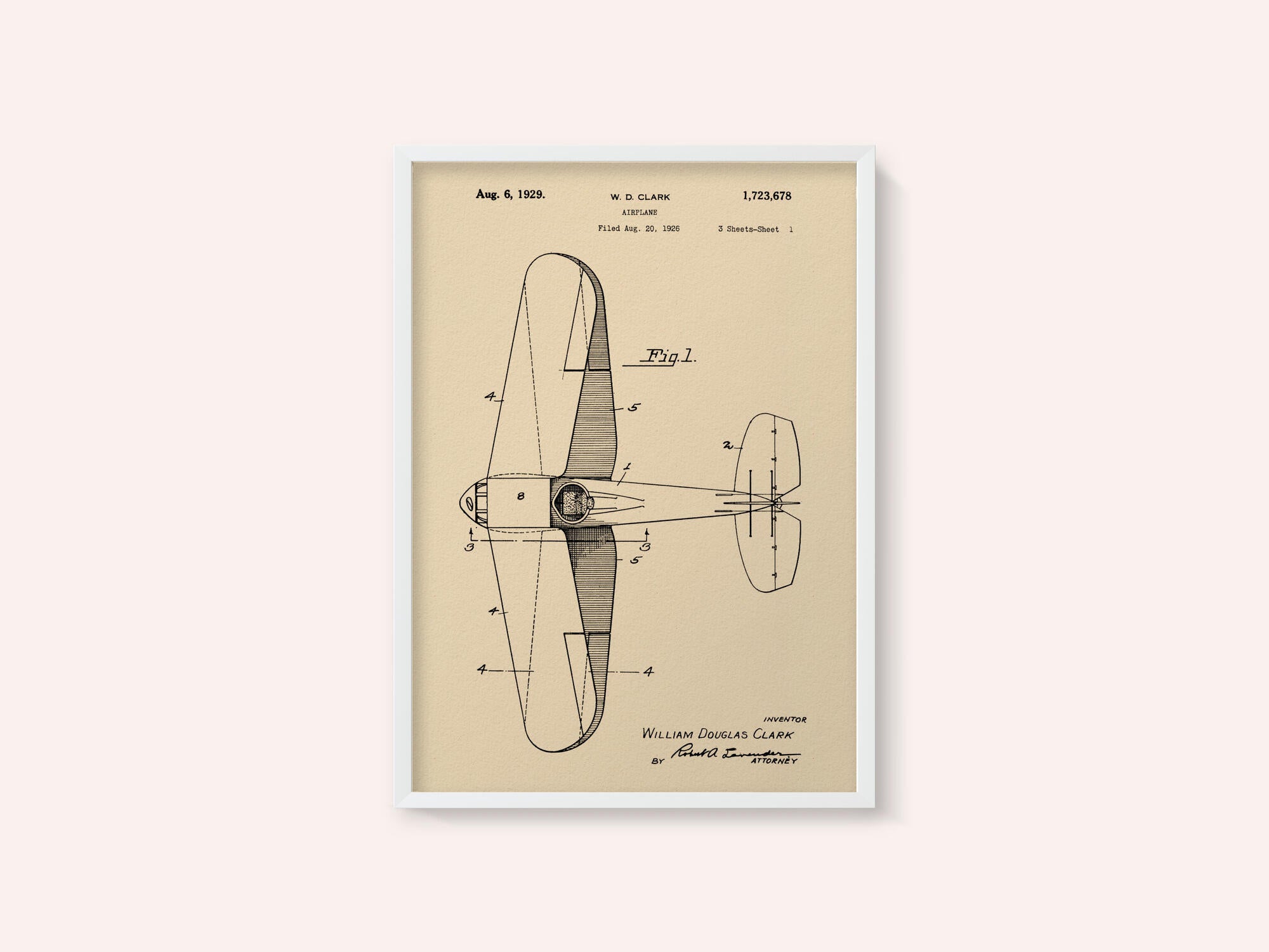 Airplane Patent 1929