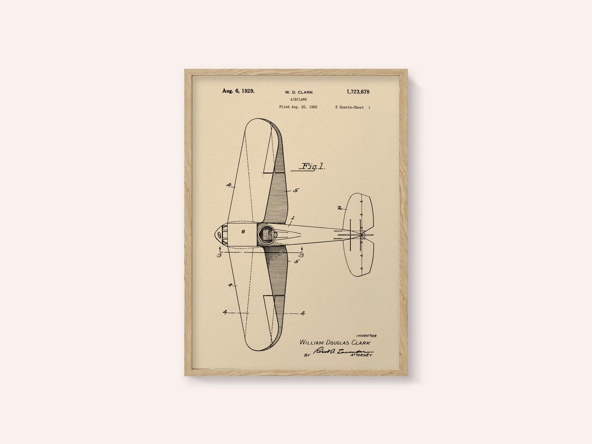 Airplane Patent 1929