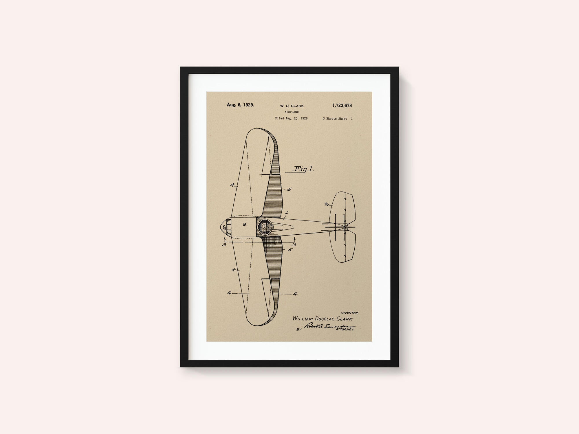 Airplane Patent 1929