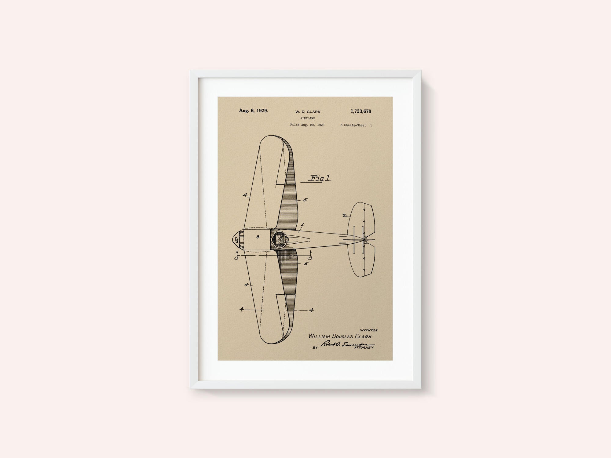 Airplane Patent 1929
