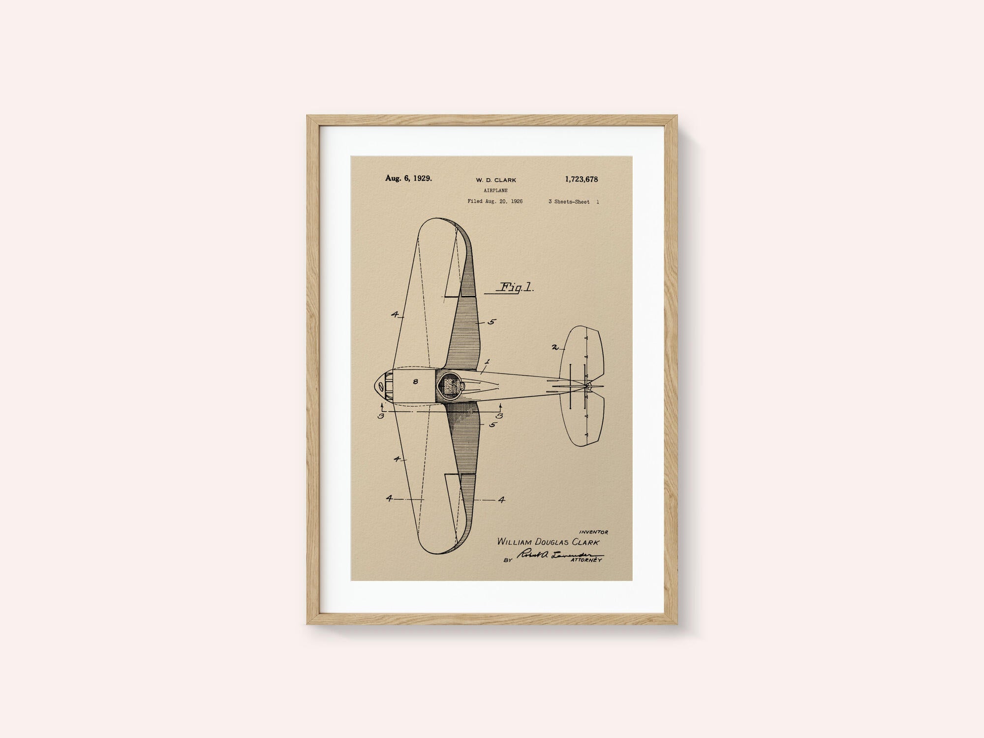Airplane Patent 1929