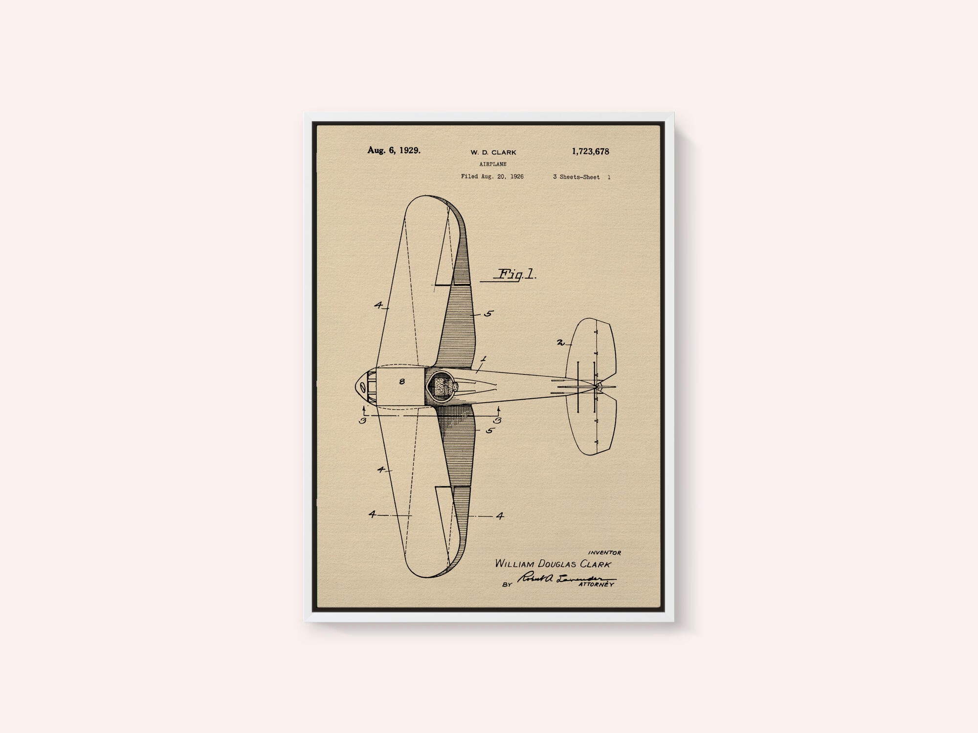 Airplane Patent 1929