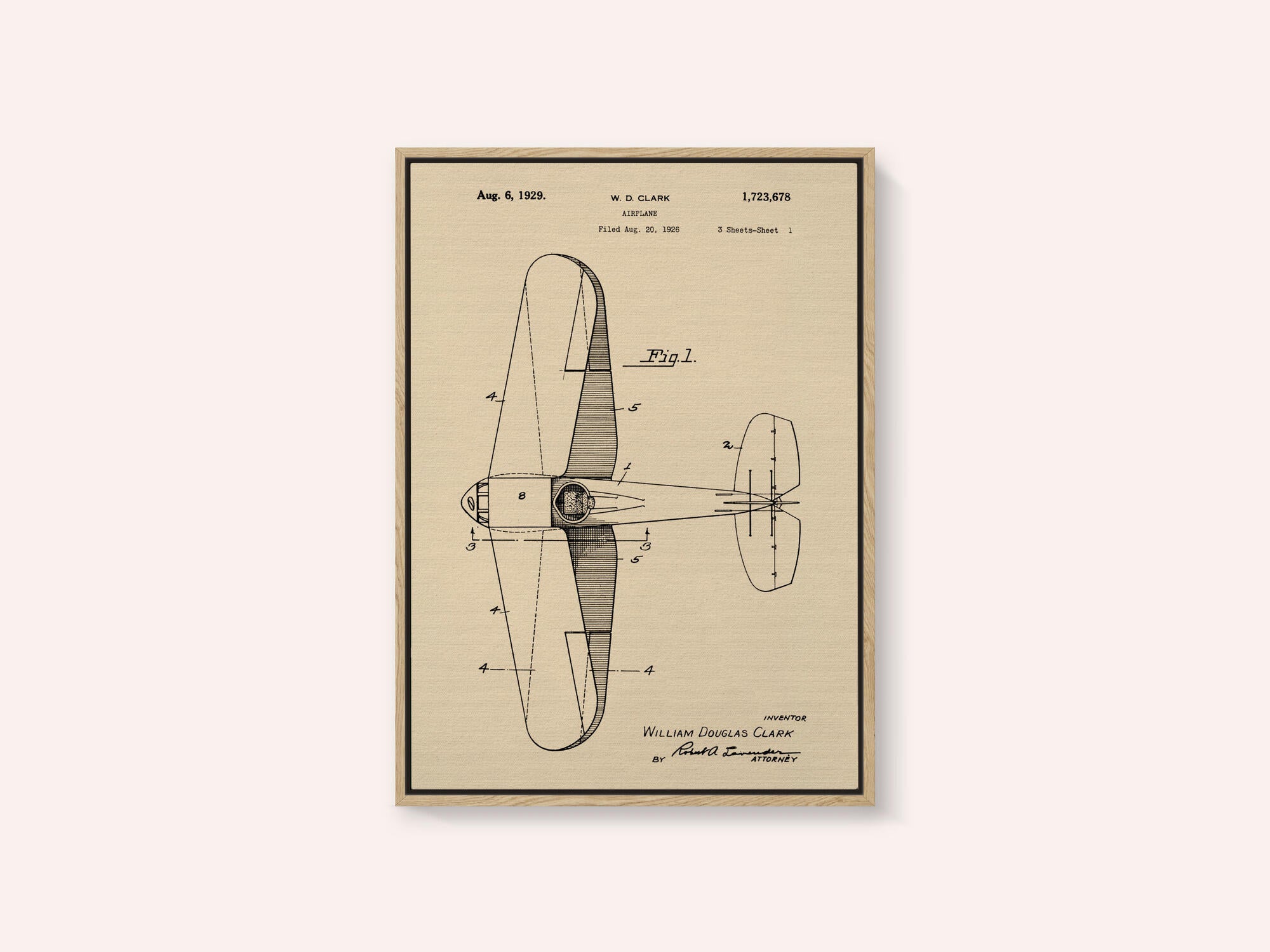Airplane Patent 1929