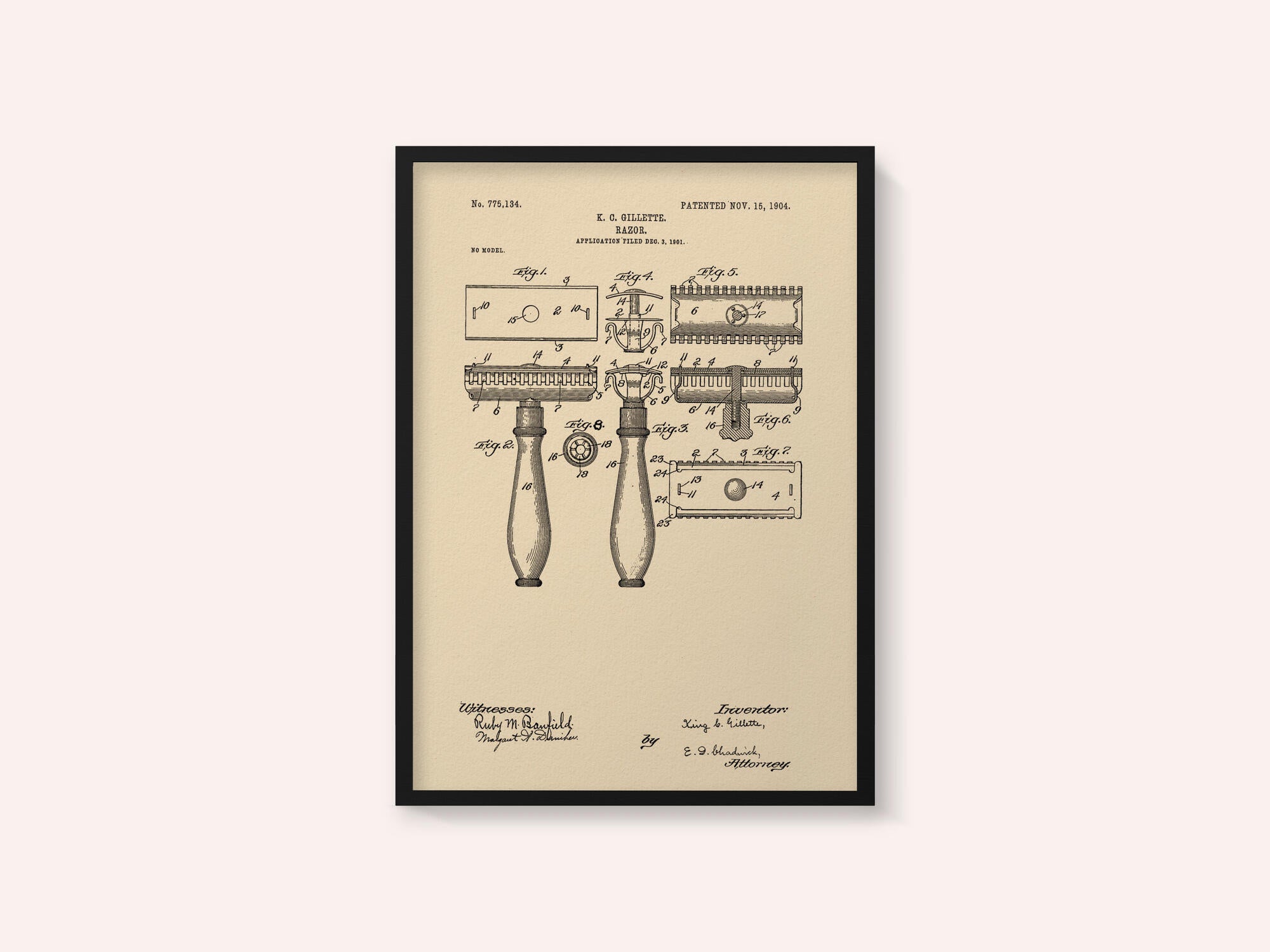 Razor Patent 1904