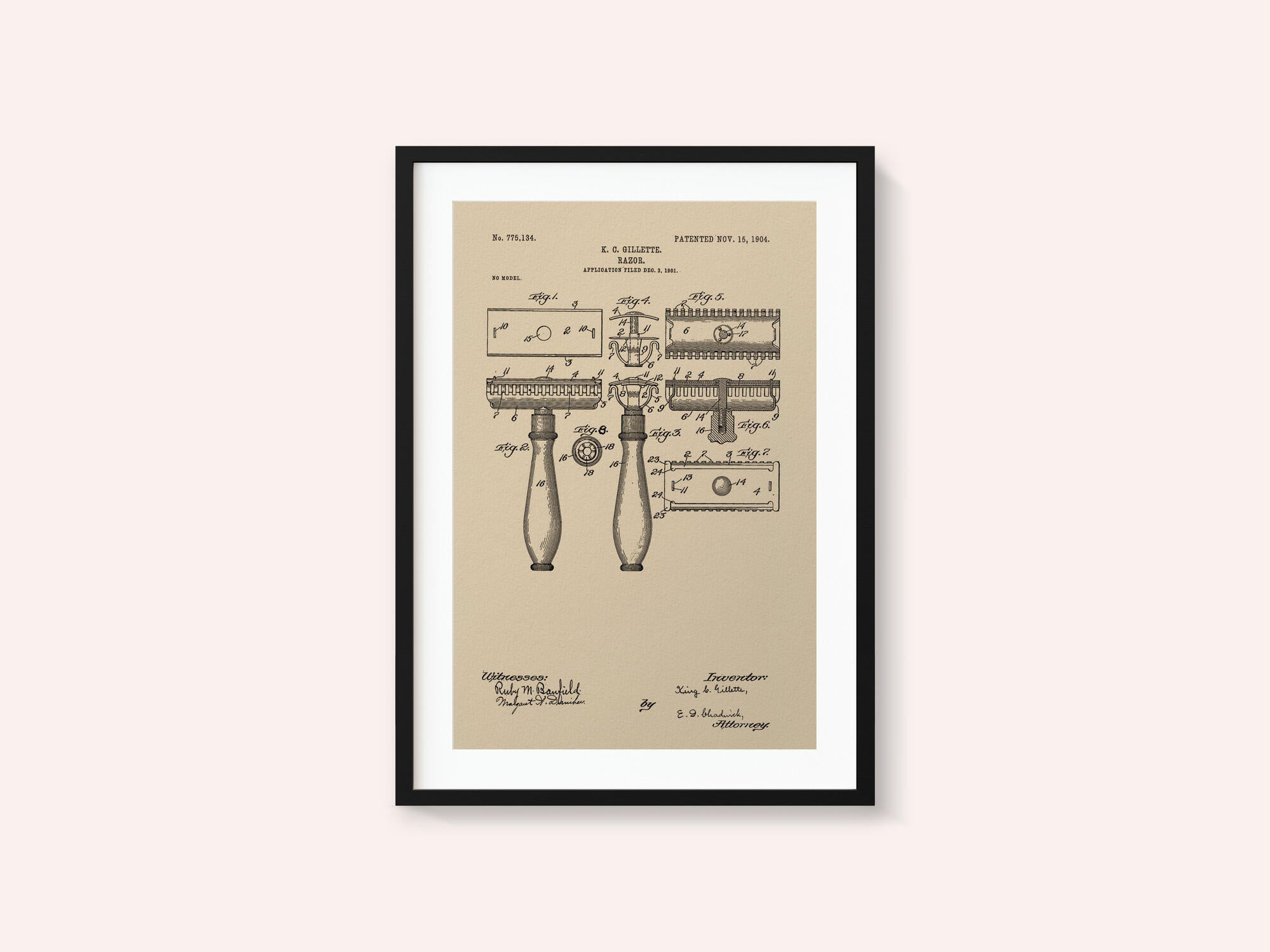 Razor Patent 1904