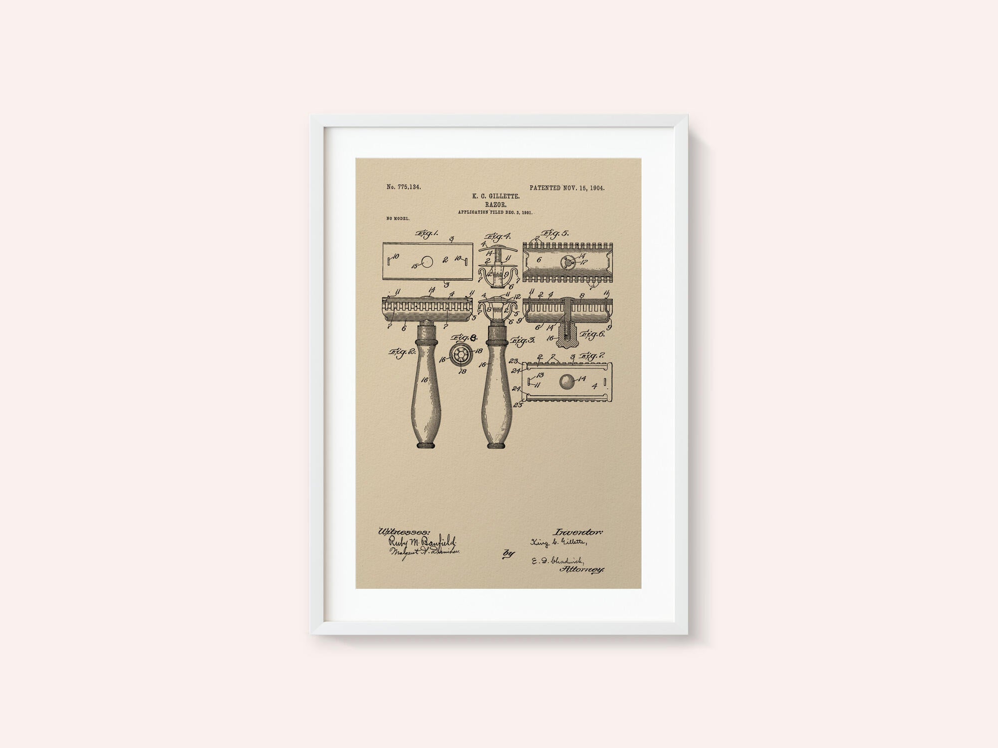 Razor Patent 1904