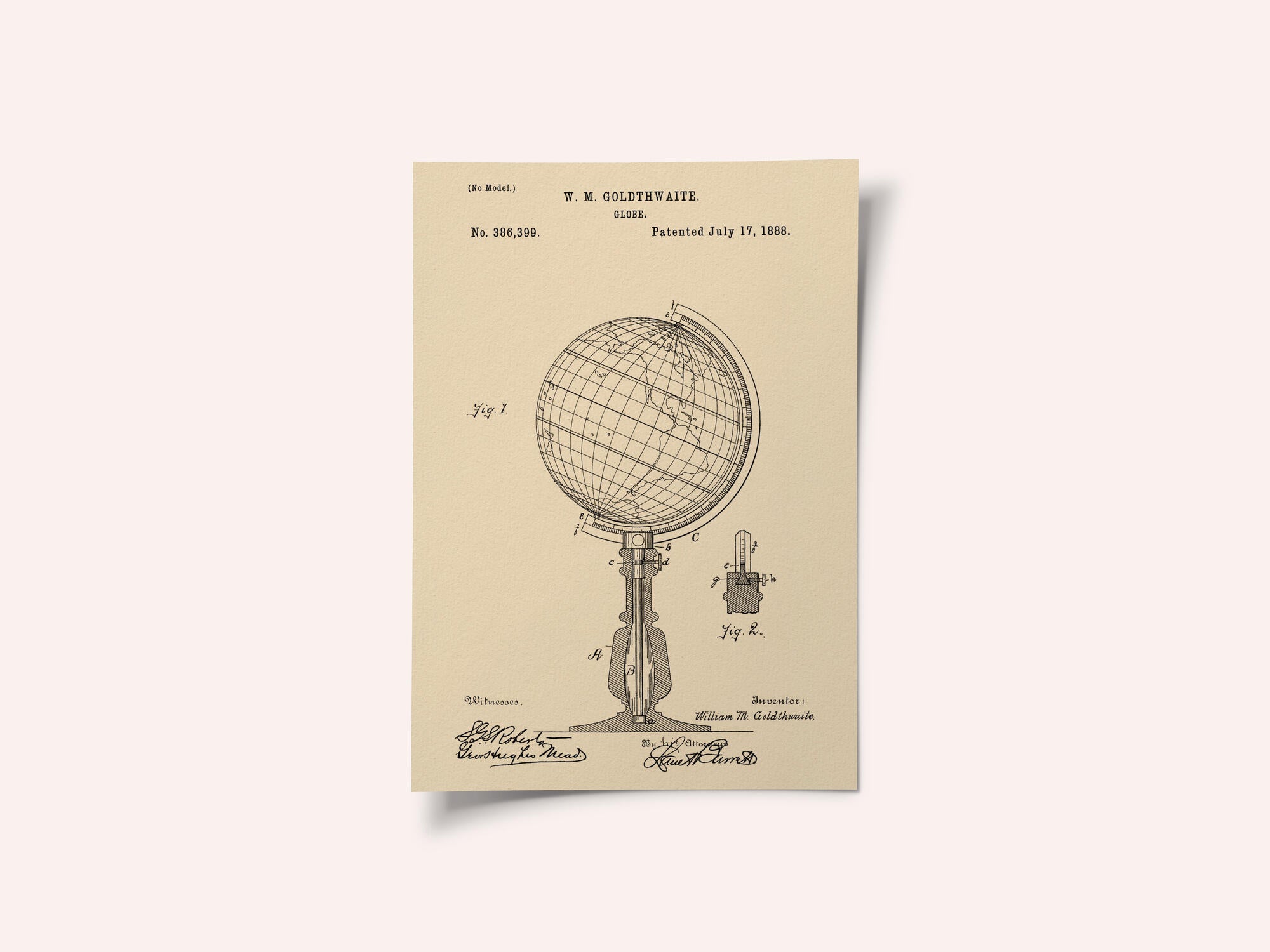 Globe Patent 1888
