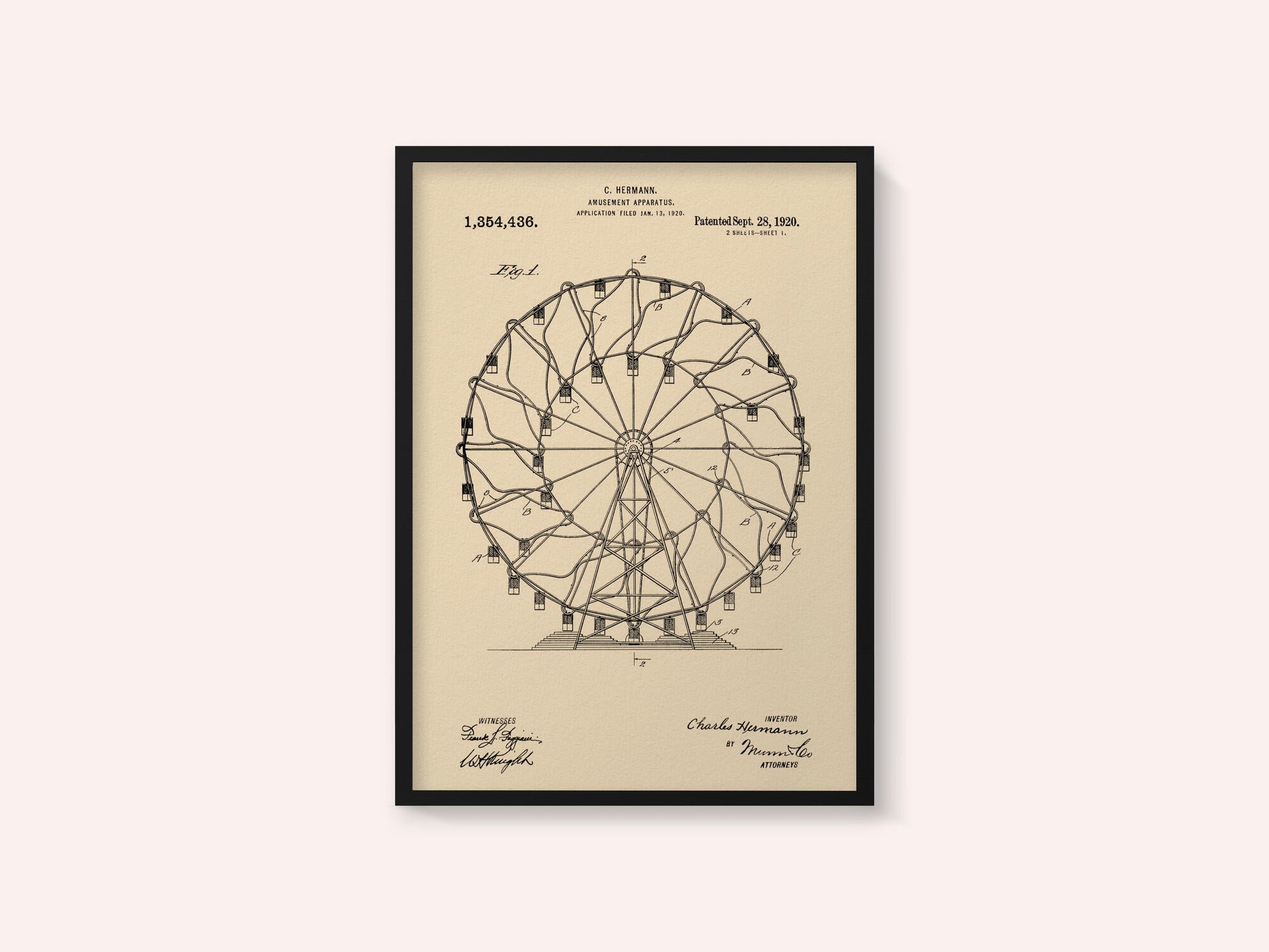 Amusement Apparatus Patent 1920