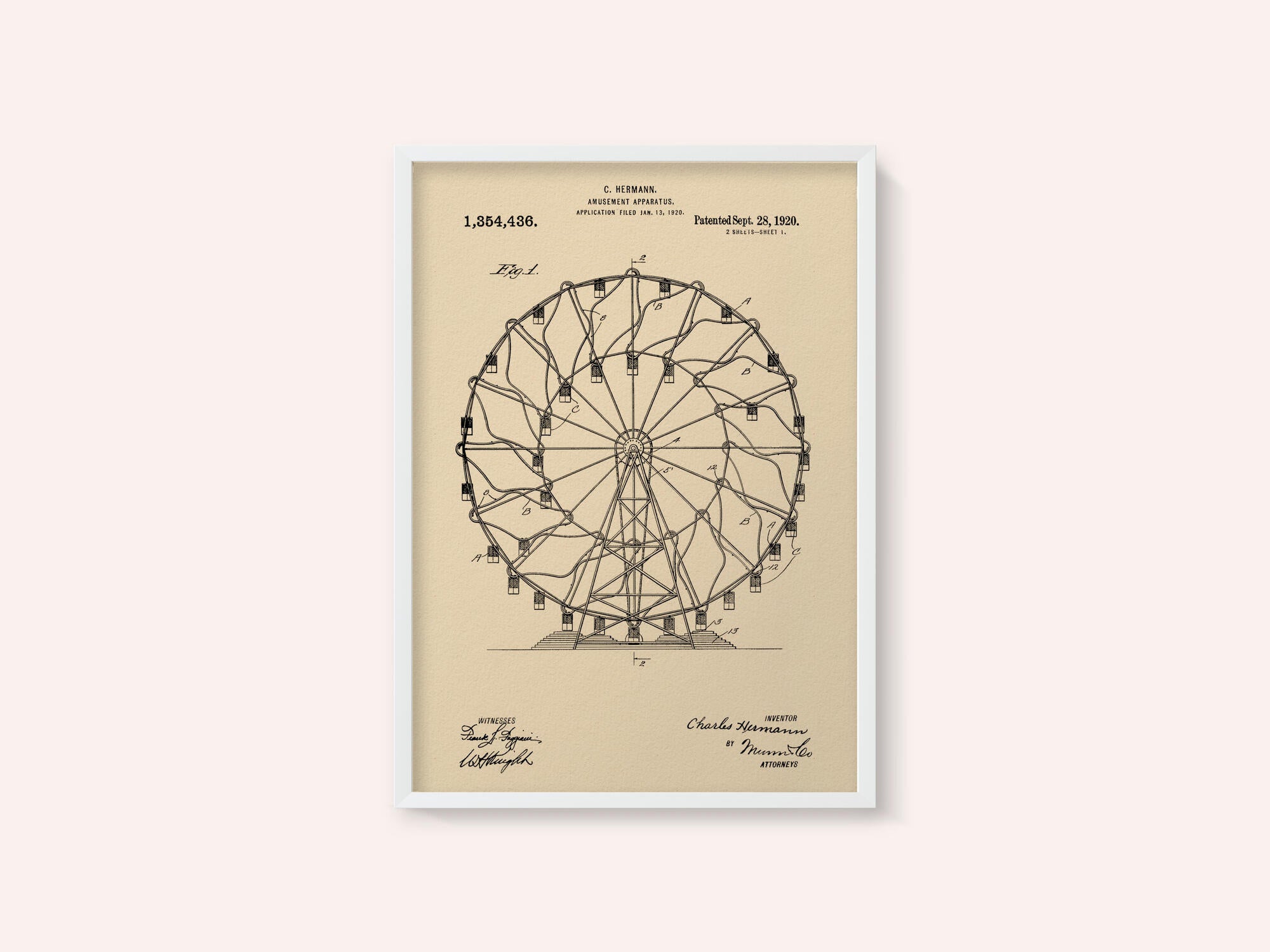 Amusement Apparatus Patent 1920