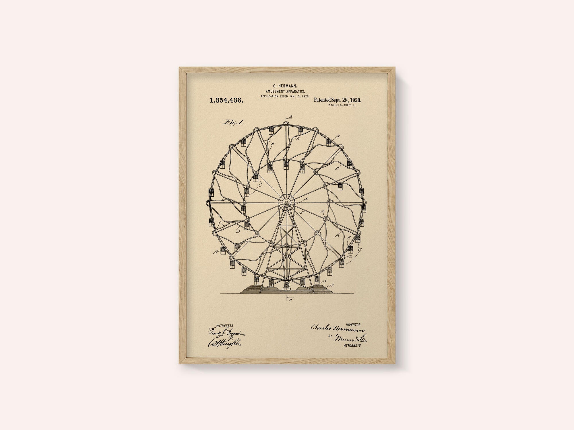 Amusement Apparatus Patent 1920