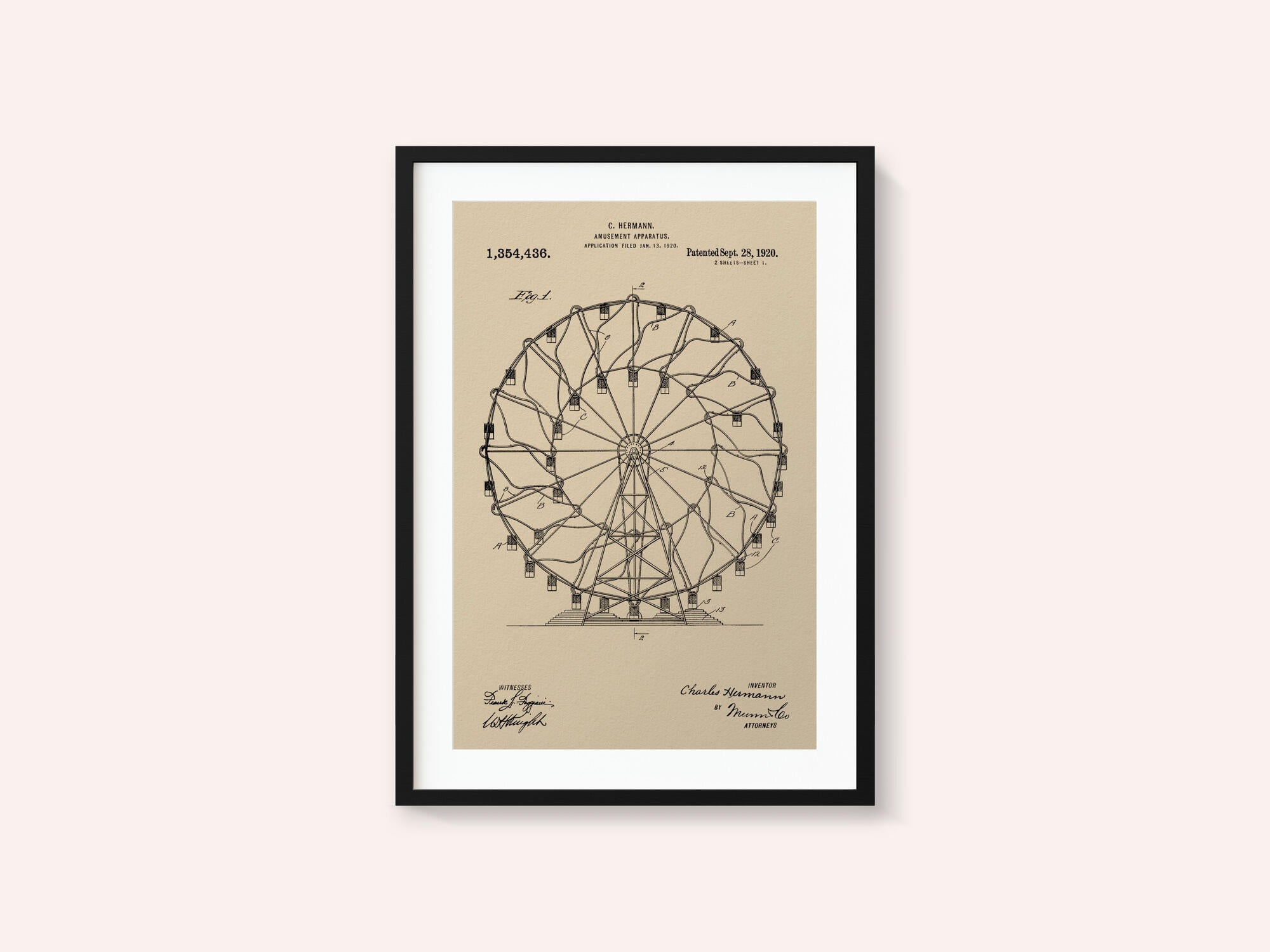Amusement Apparatus Patent 1920