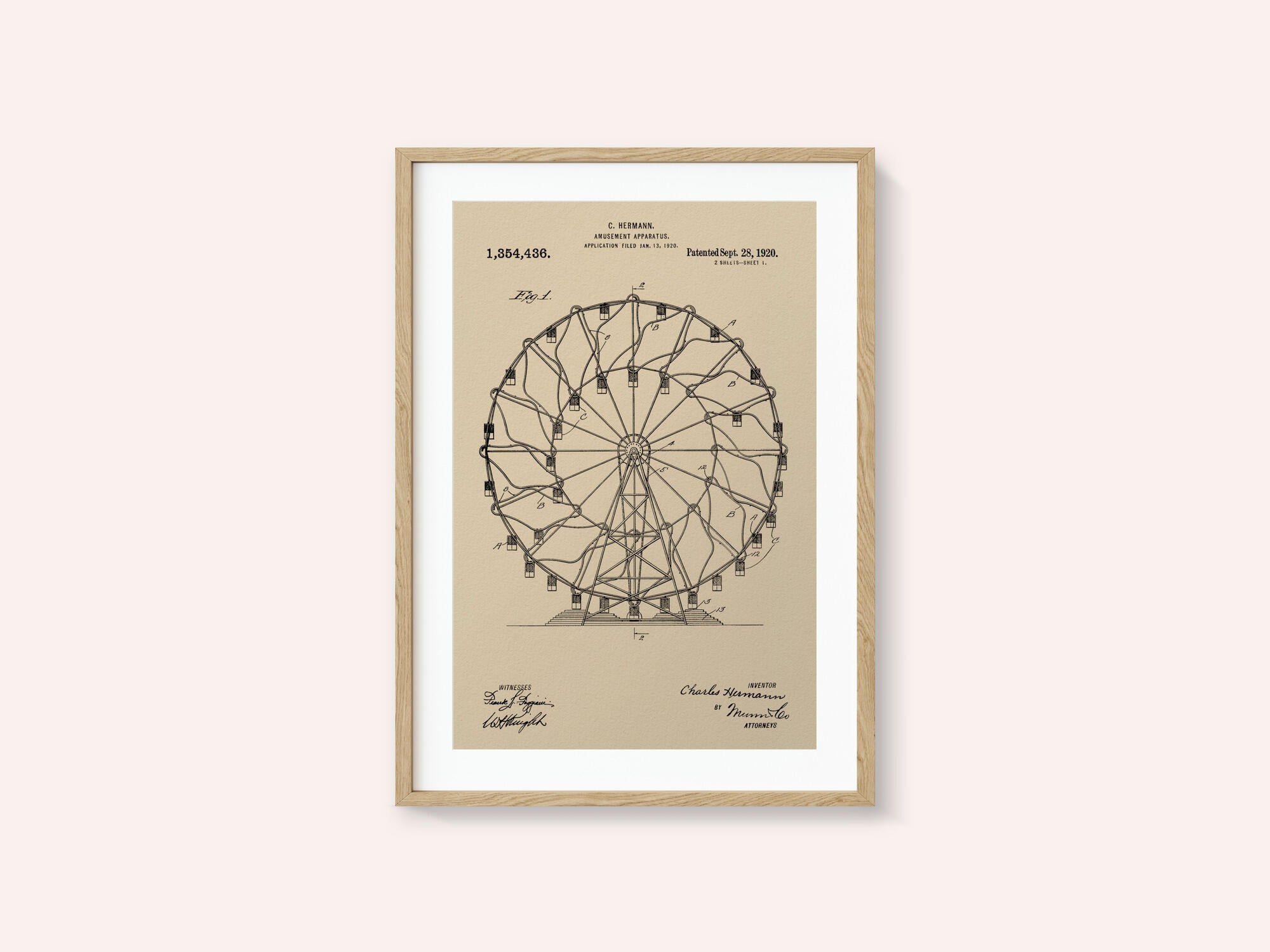 Amusement Apparatus Patent 1920