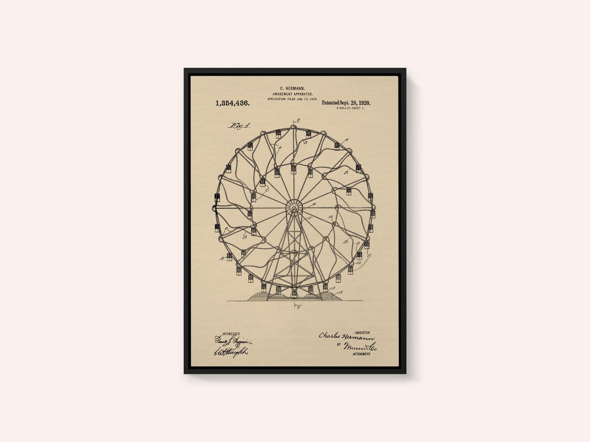 Amusement Apparatus Patent 1920