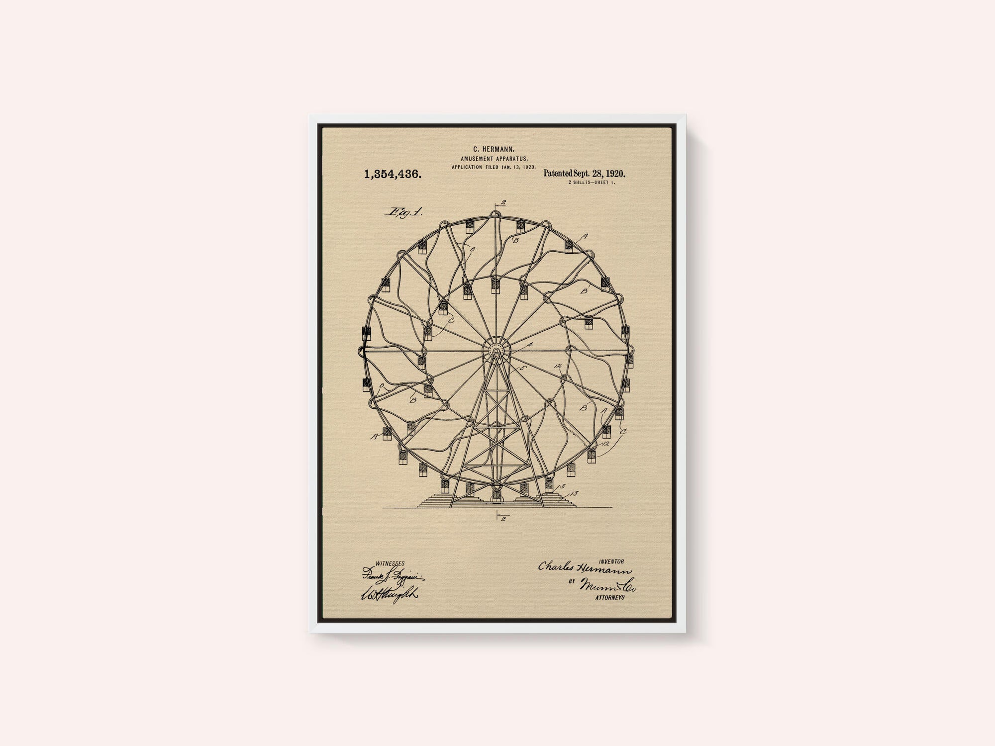 Amusement Apparatus Patent 1920