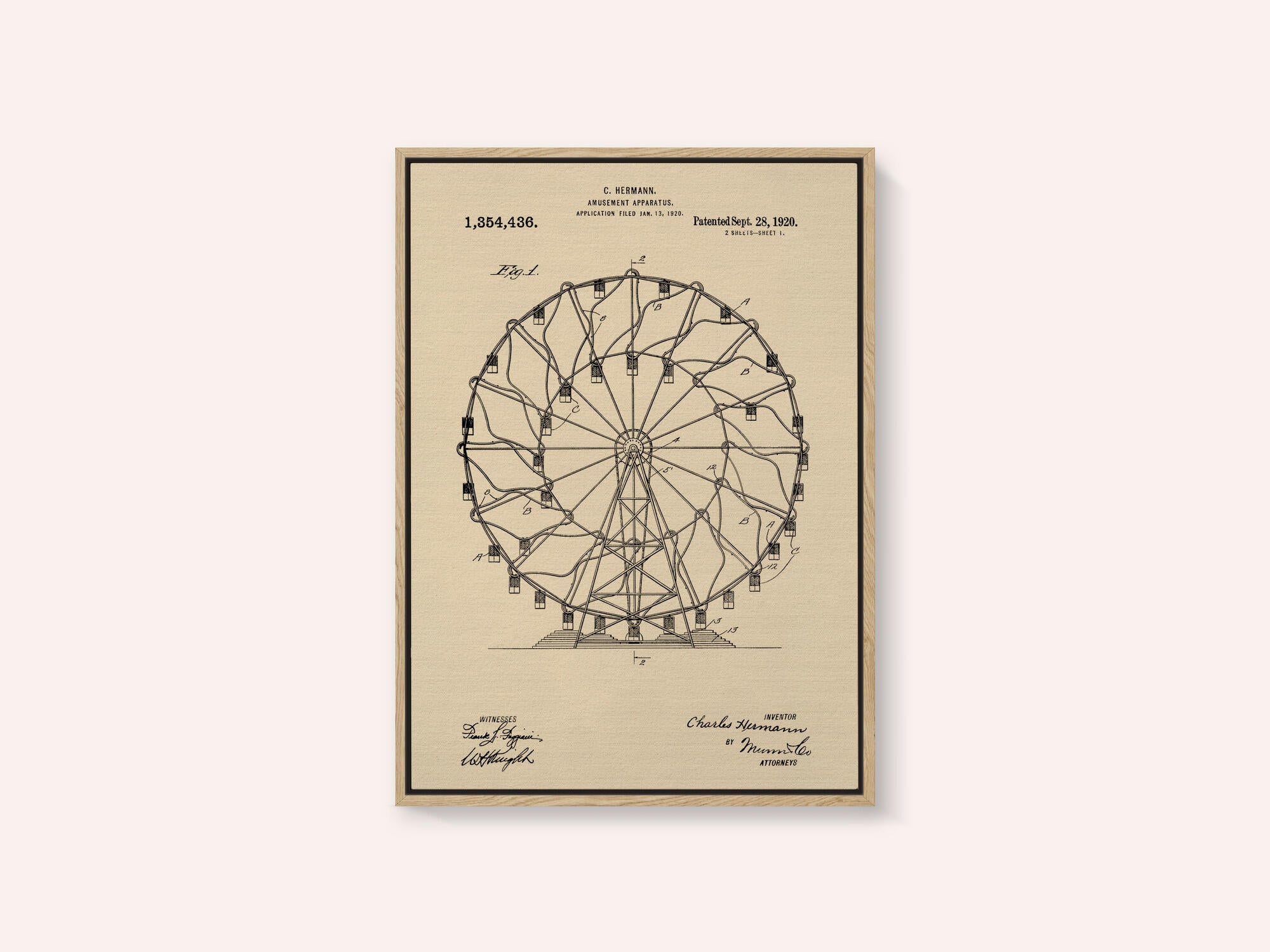 Amusement Apparatus Patent 1920