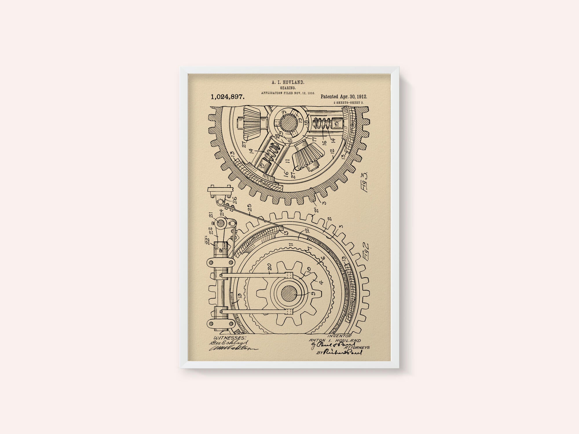 Gearing Patent 1912