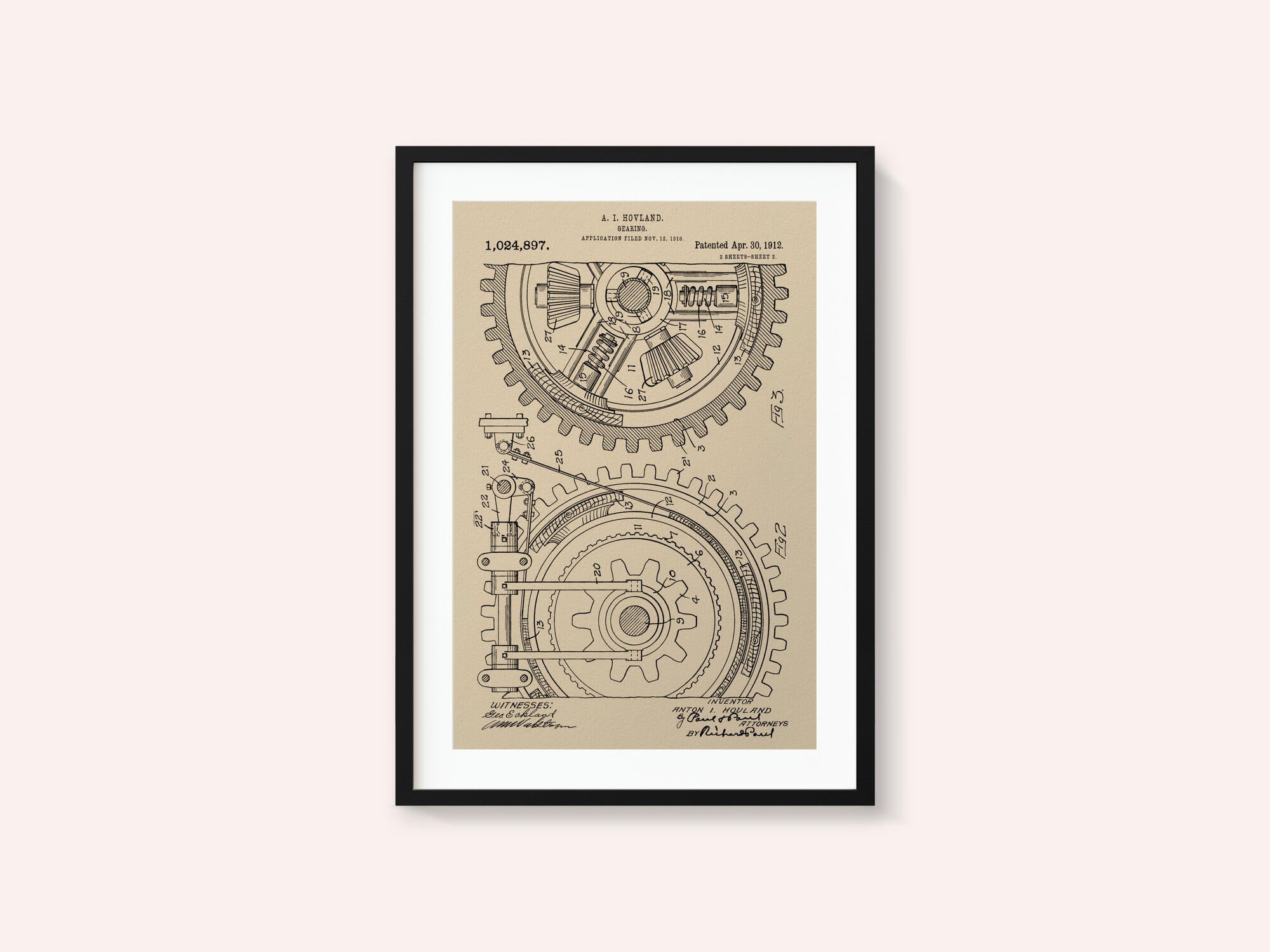 Gearing Patent 1912
