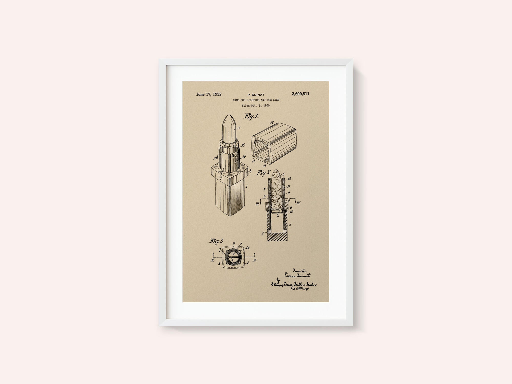 Case for Lipstick Patent 1952