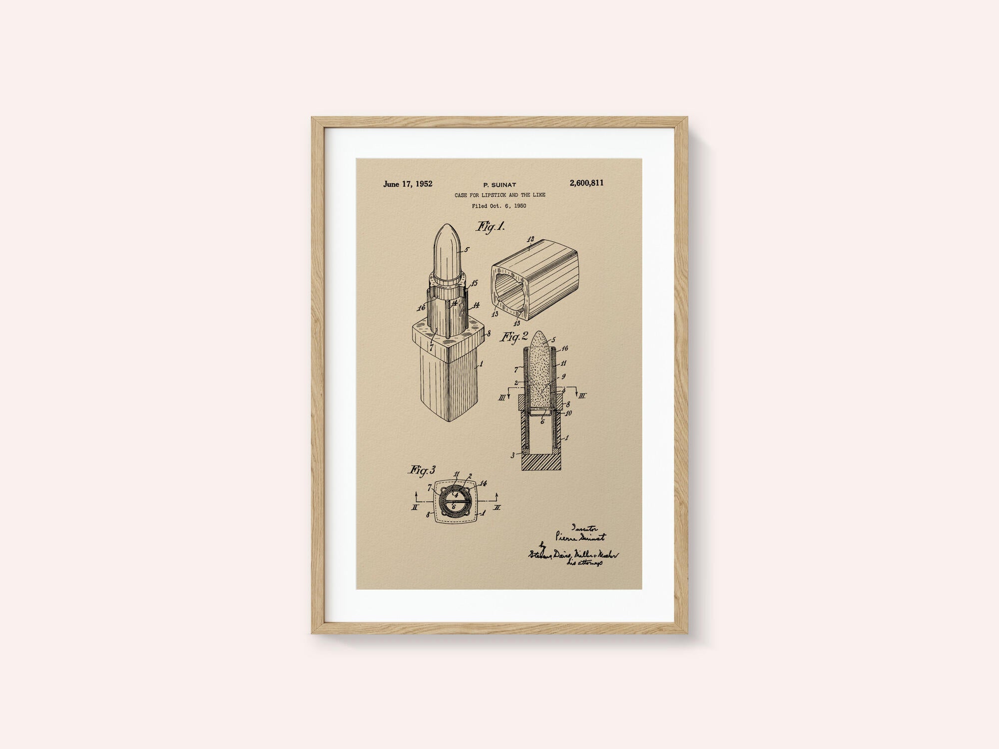 Case for Lipstick Patent 1952