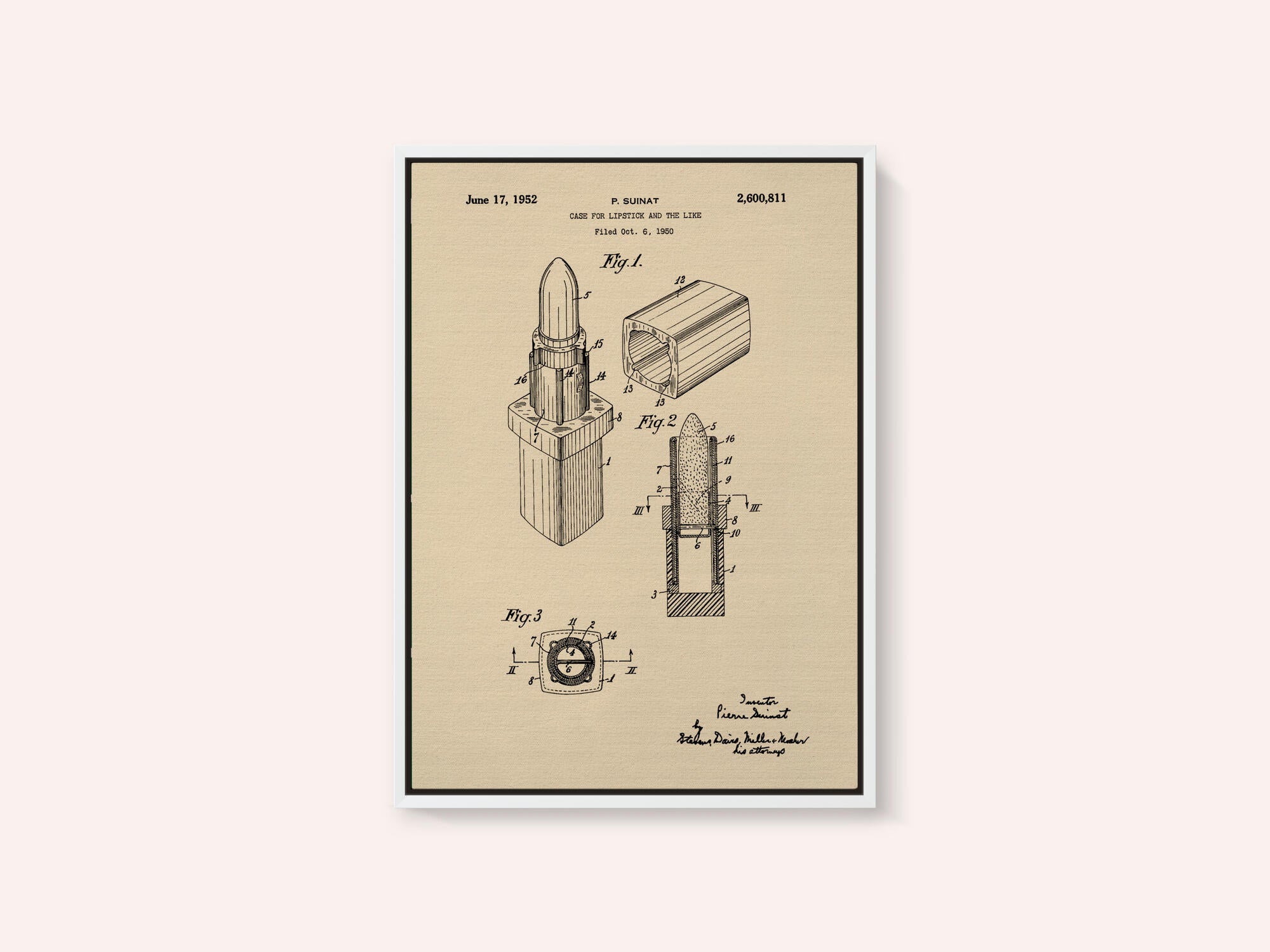 Case for Lipstick Patent 1952