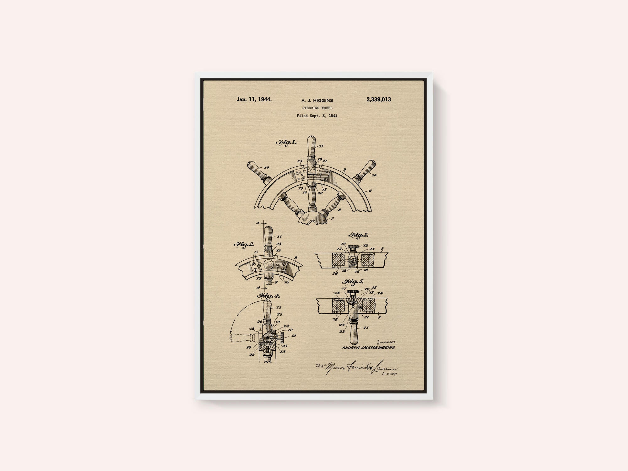 Steering Wheel Patent 1941