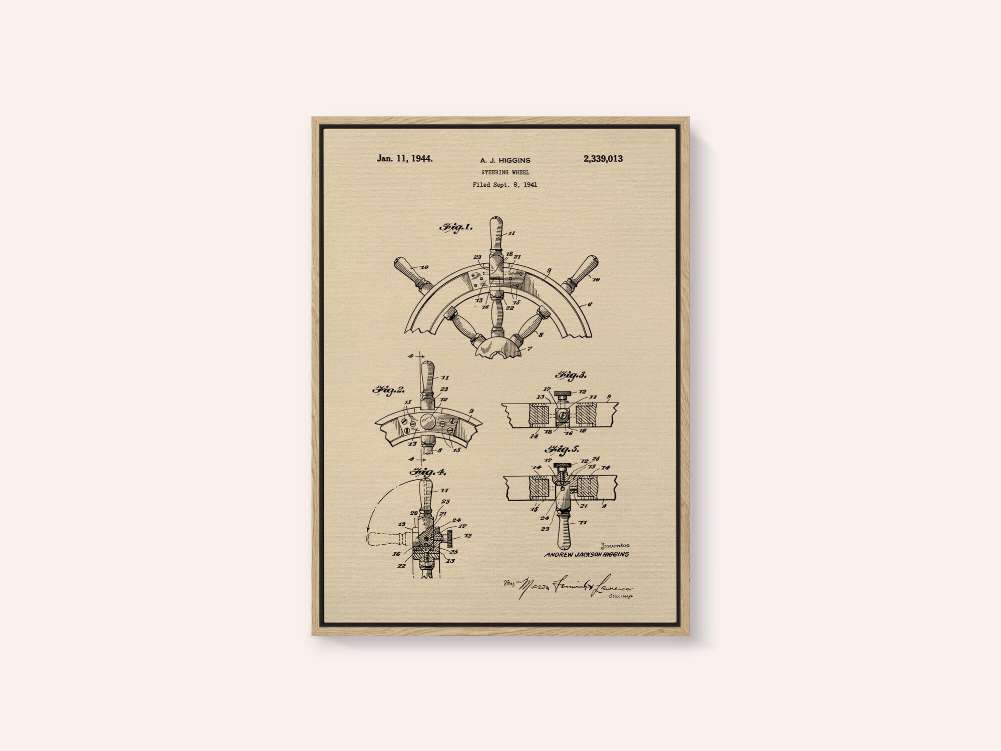 Steering Wheel Patent 1941