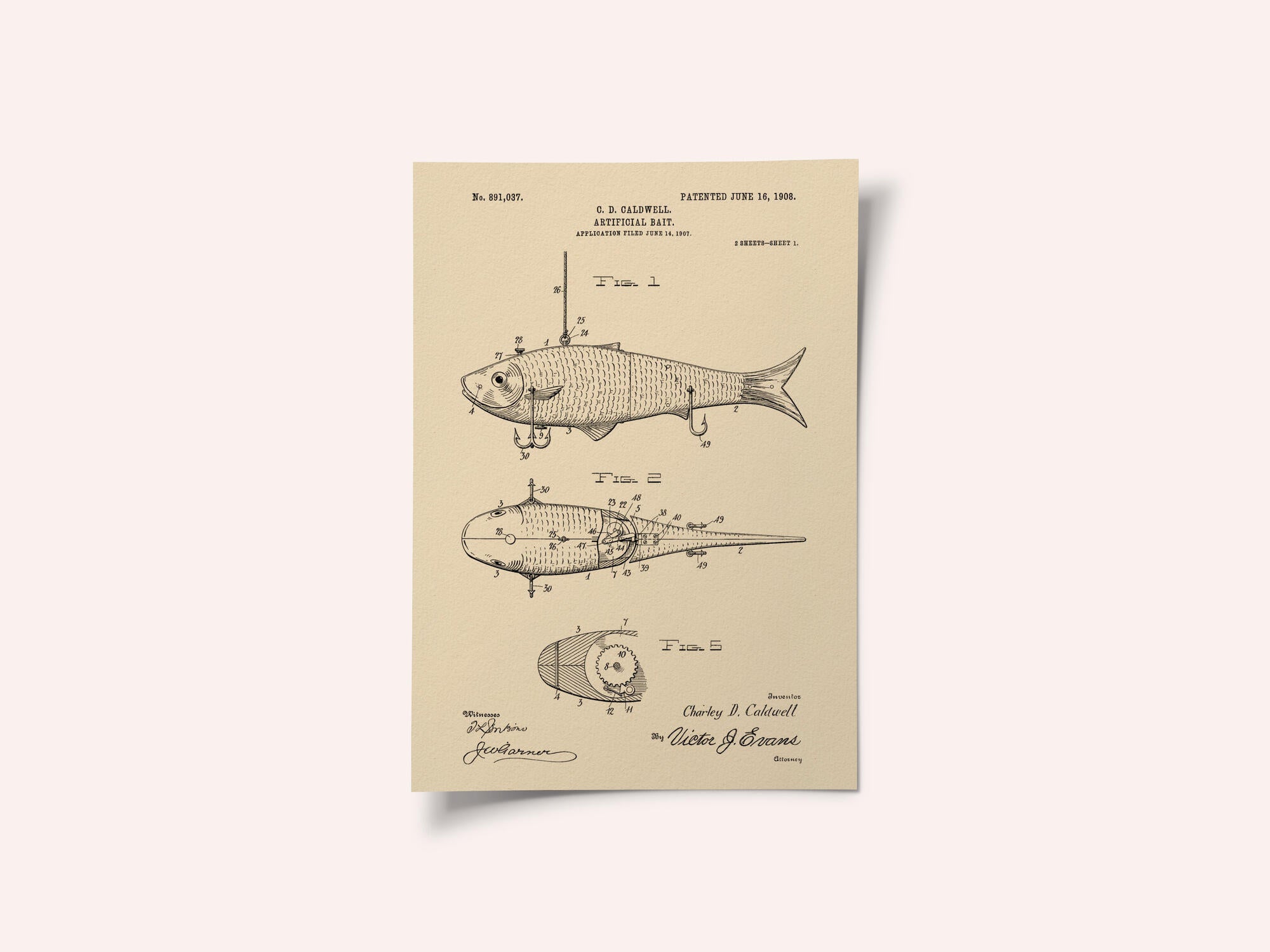 Artificial Bait Patent 1908