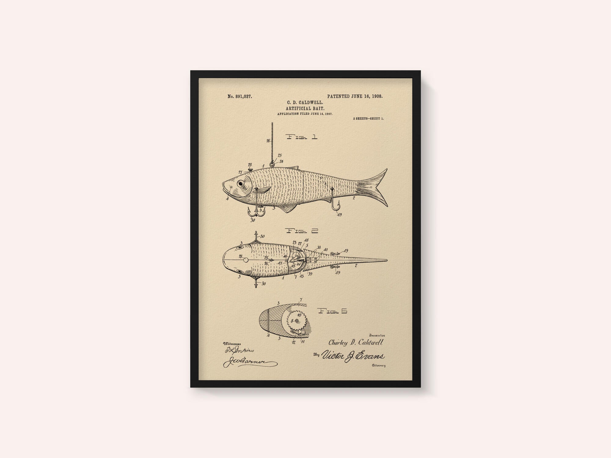 Artificial Bait Patent 1908