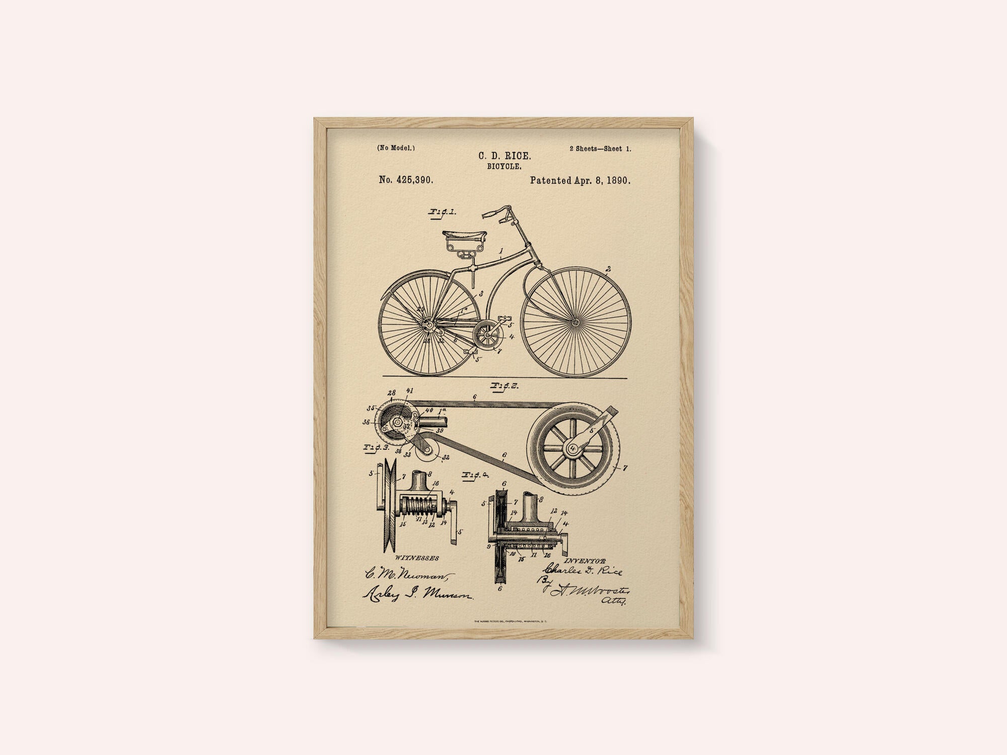 Bicycle Patent 1890