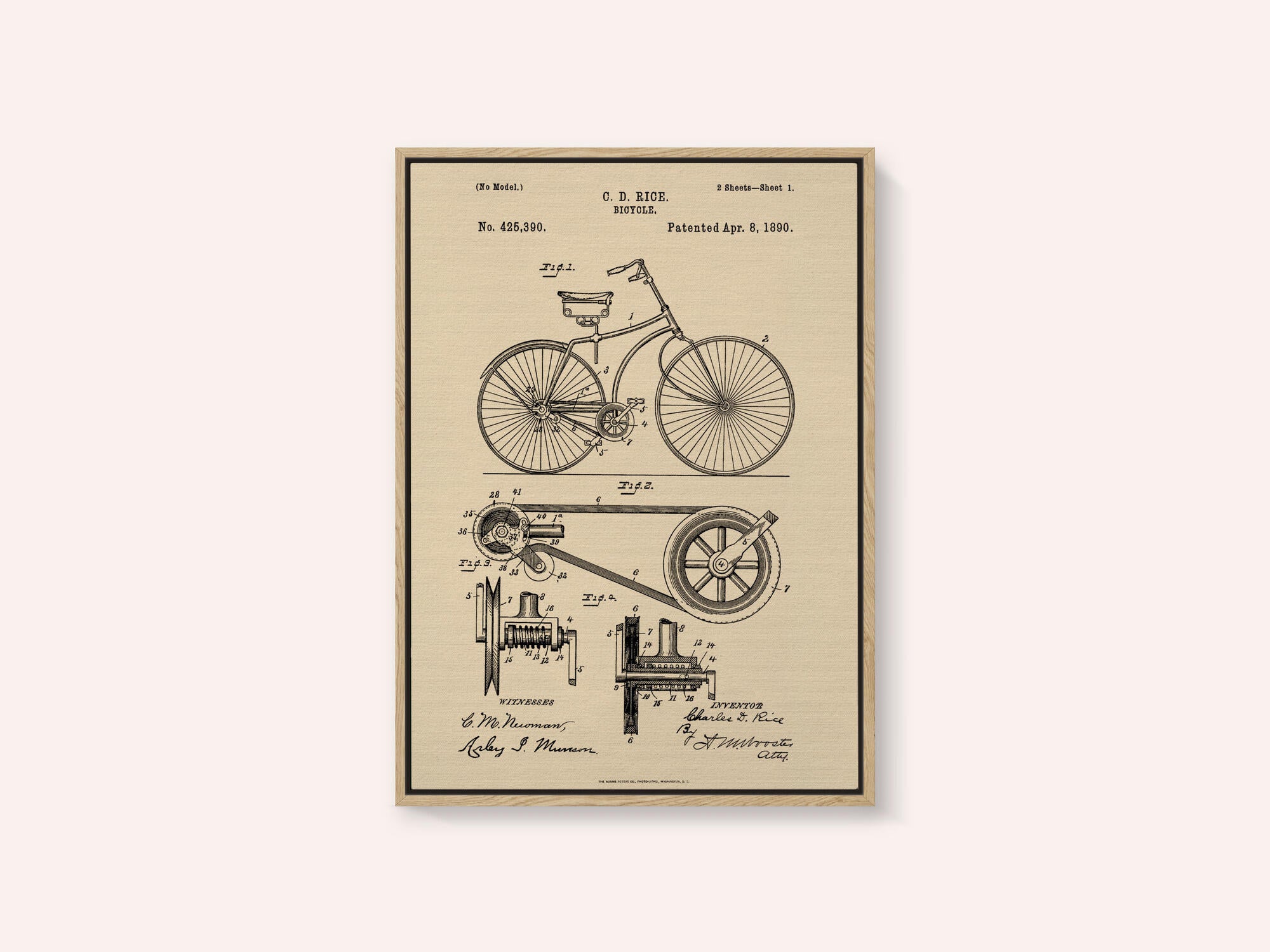 Bicycle Patent 1890