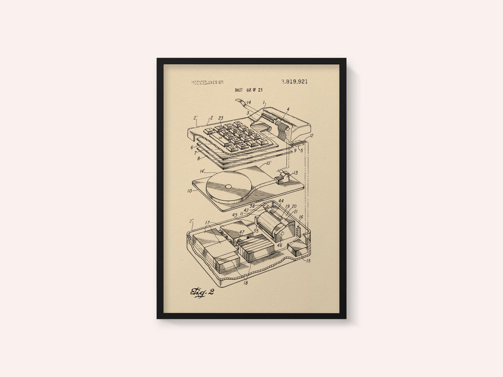 Electronic Calculator Patent 1974