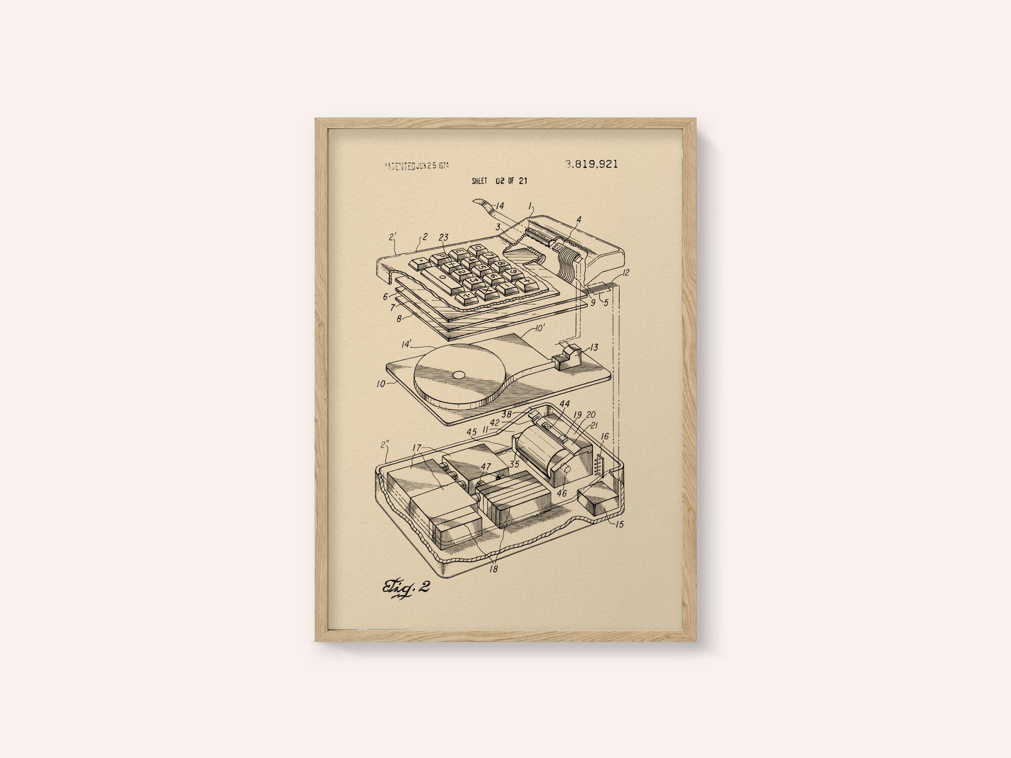 Electronic Calculator Patent 1974