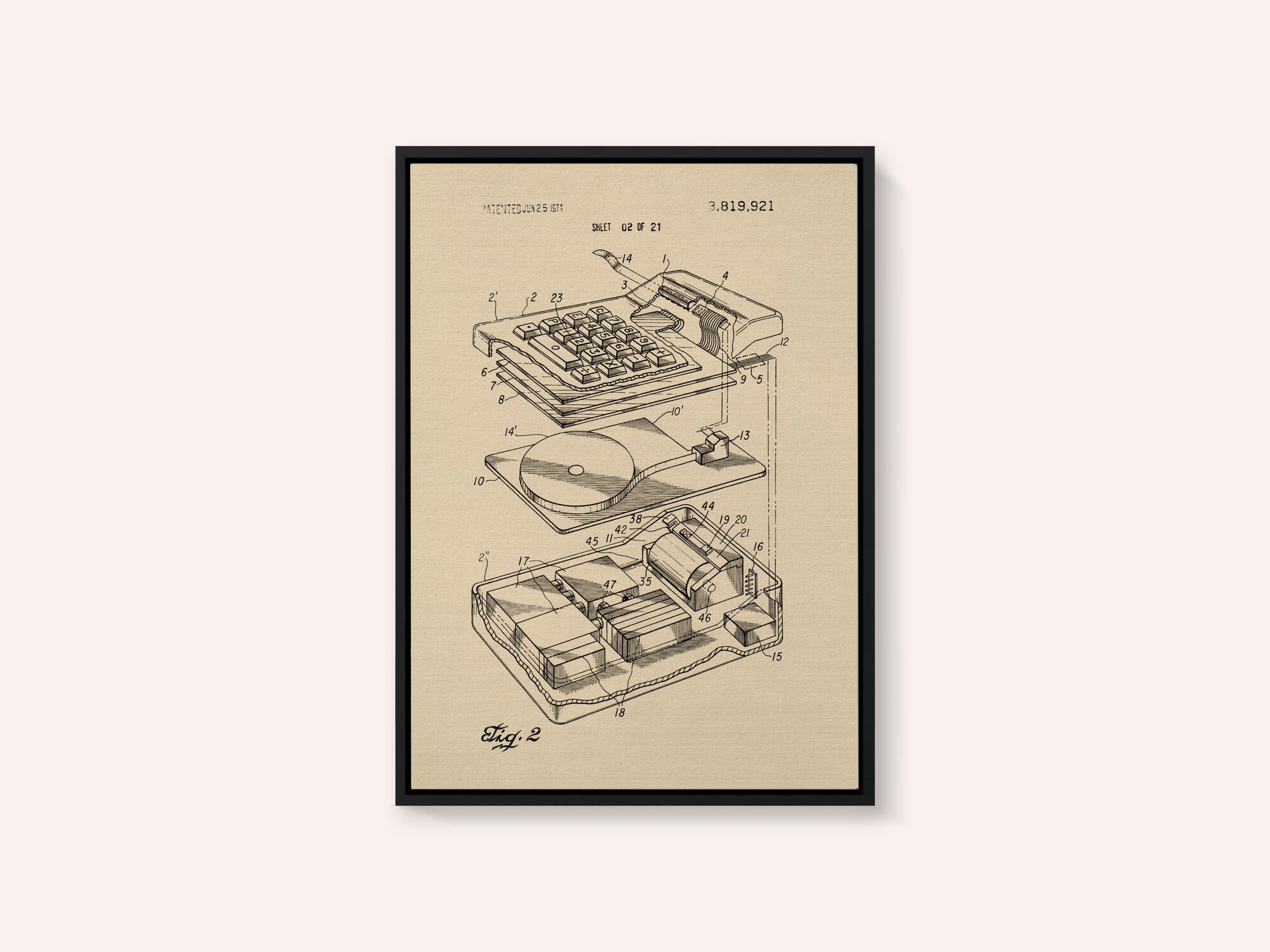 Electronic Calculator Patent 1974