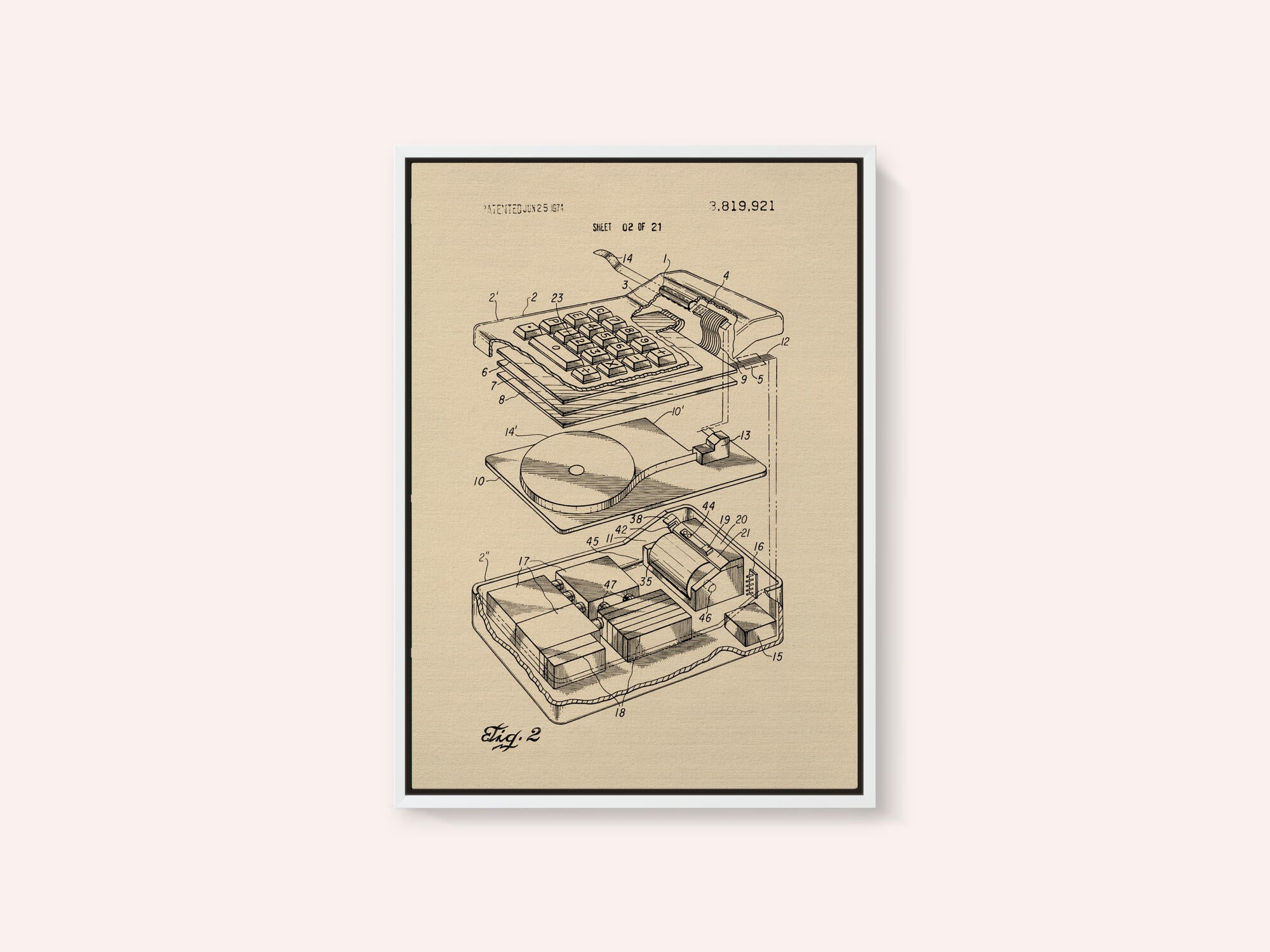 Electronic Calculator Patent 1974