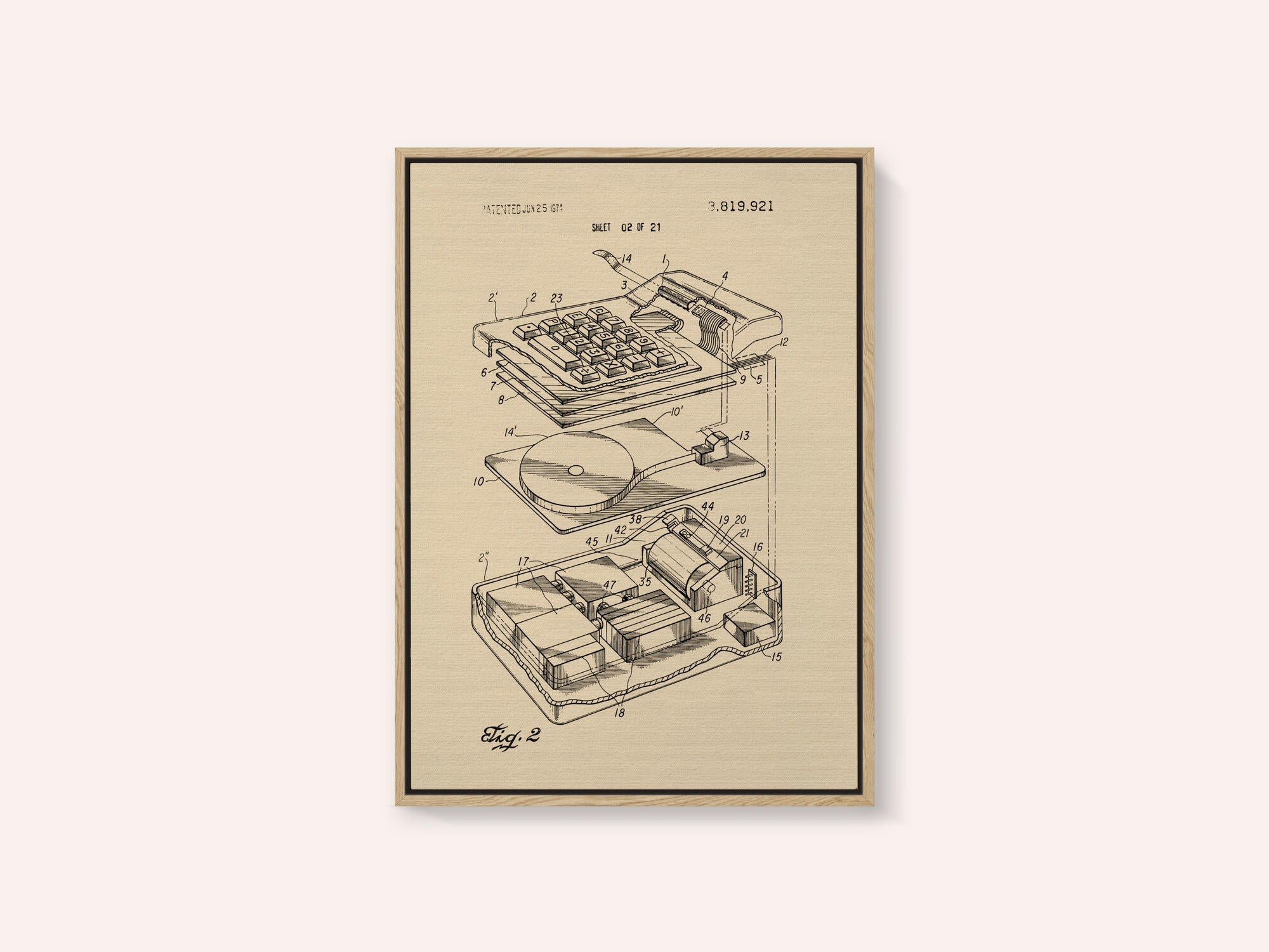 Electronic Calculator Patent 1974