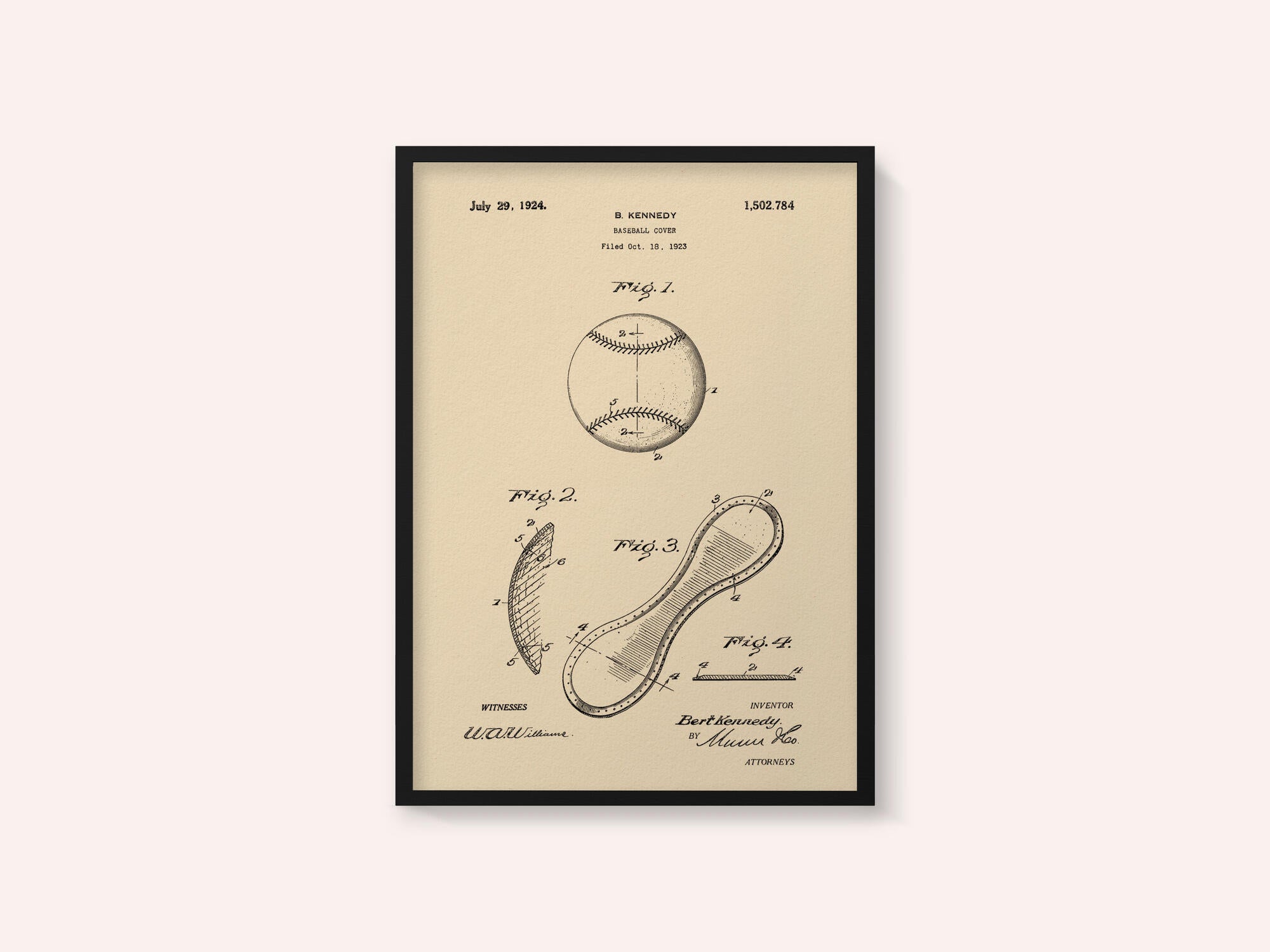 Baseball Cover Patent 1923