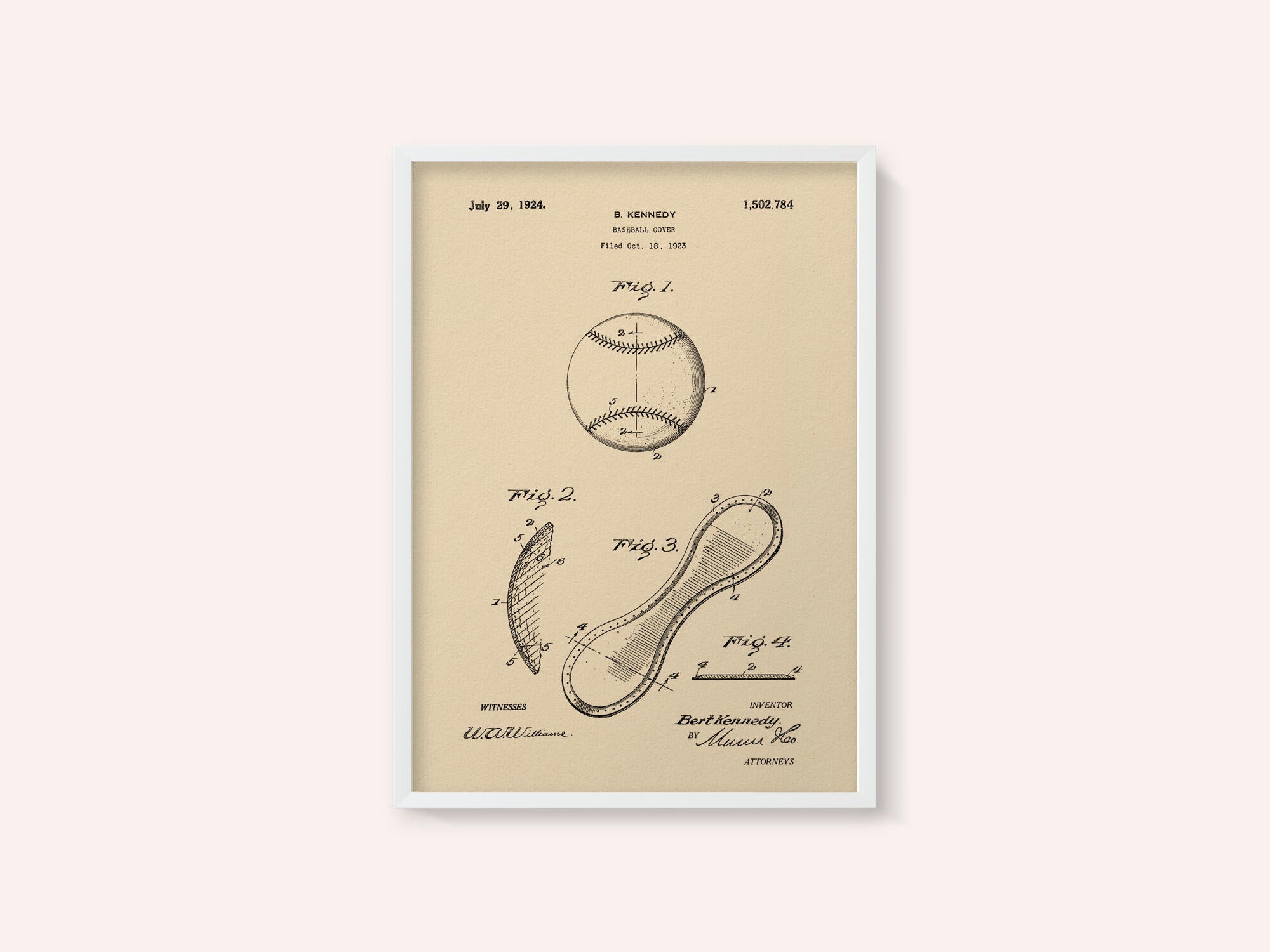 Baseball Cover Patent 1923