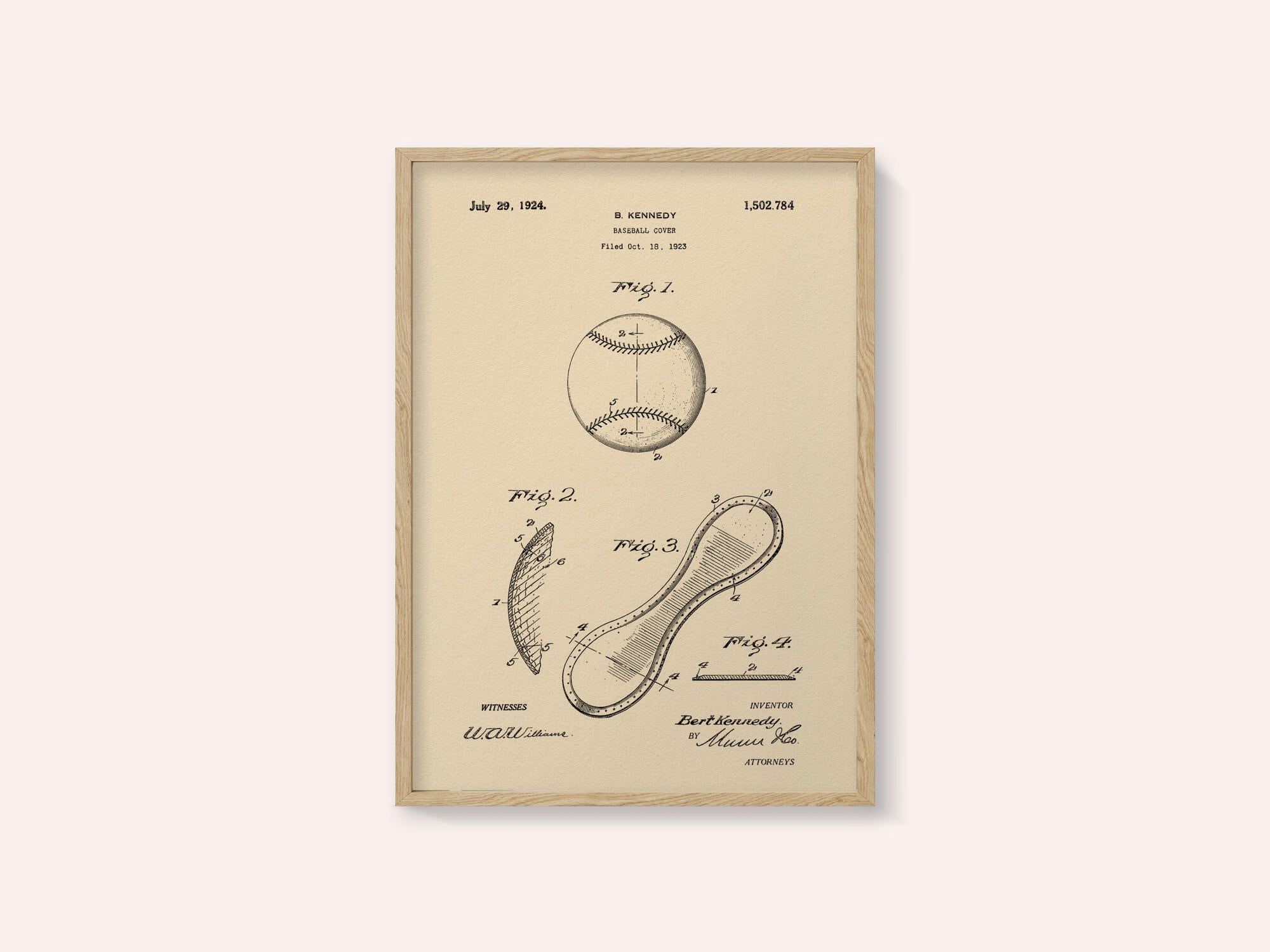 Baseball Cover Patent 1923