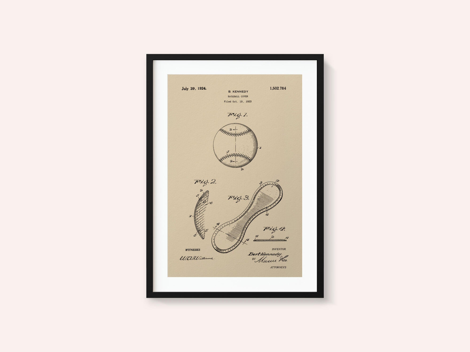 Baseball Cover Patent 1923