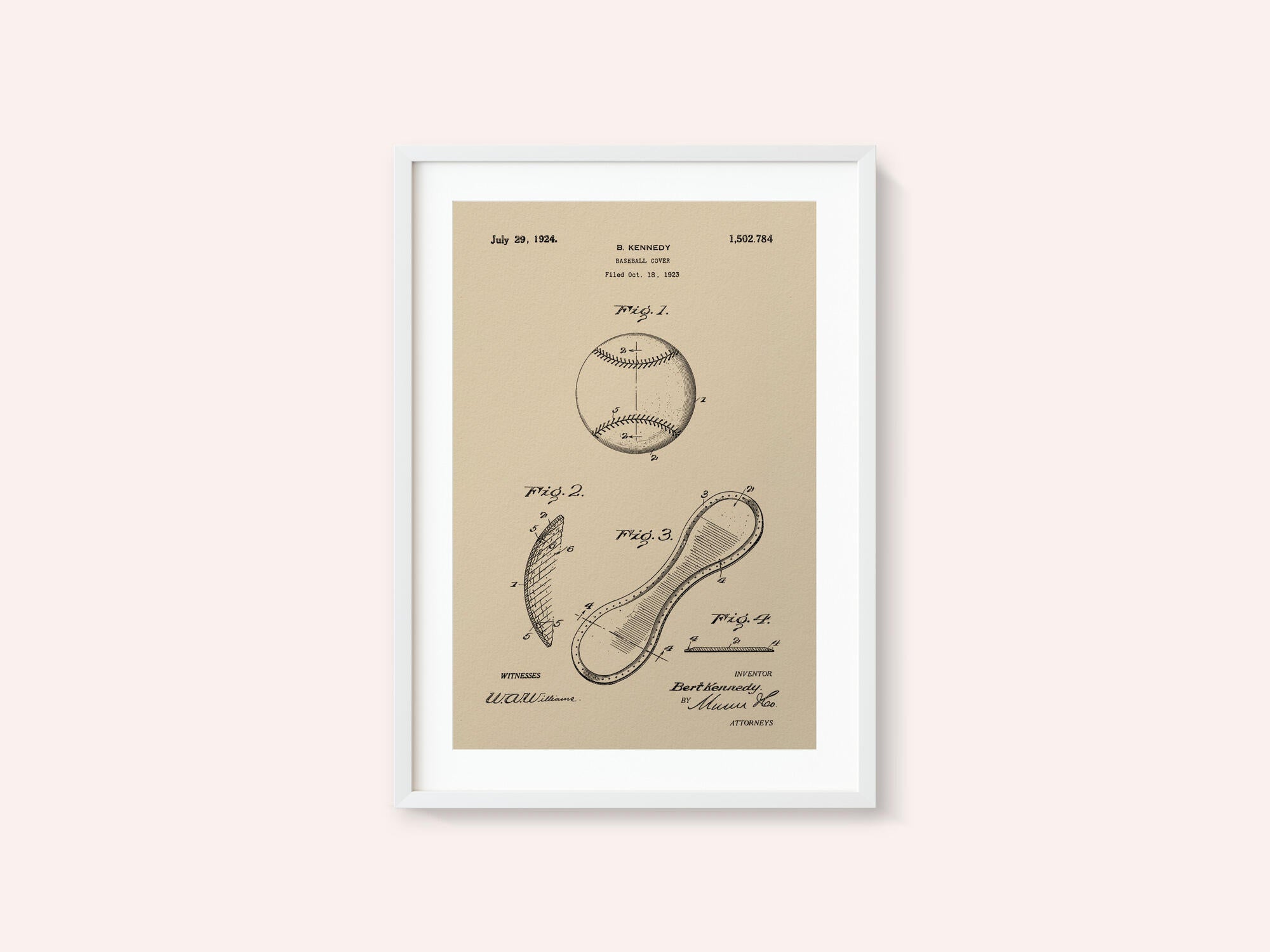 Baseball Cover Patent 1923