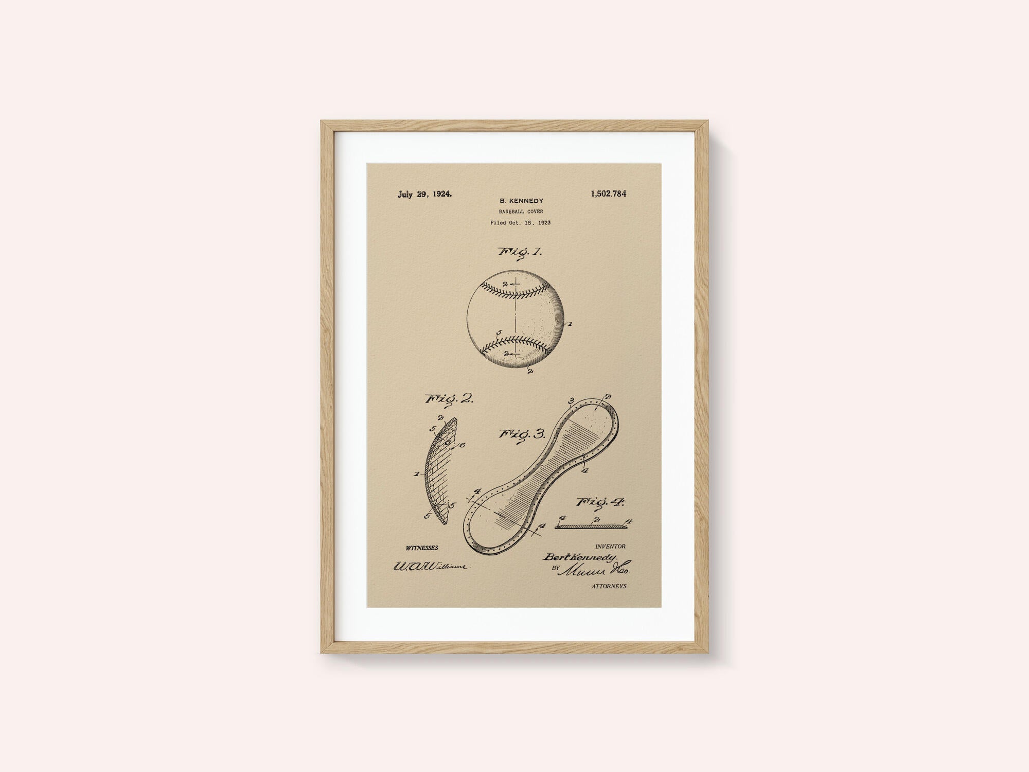 Baseball Cover Patent 1923
