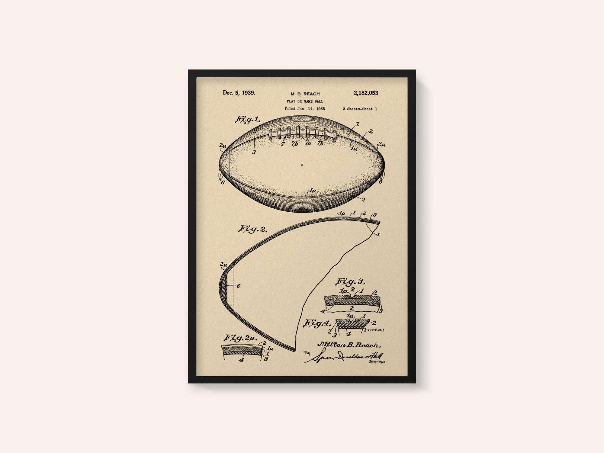 Football Patent 1938
