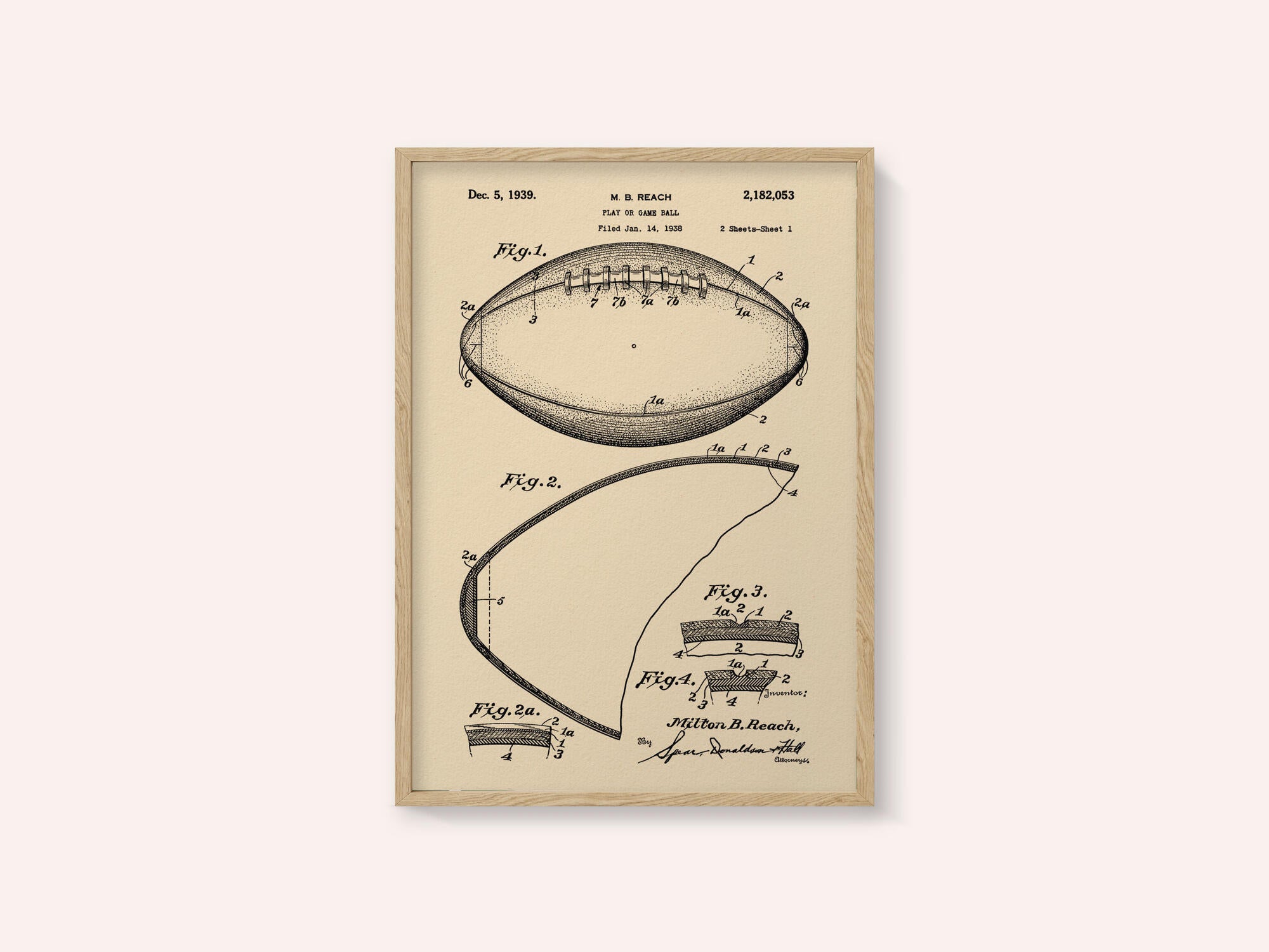 Football Patent 1938